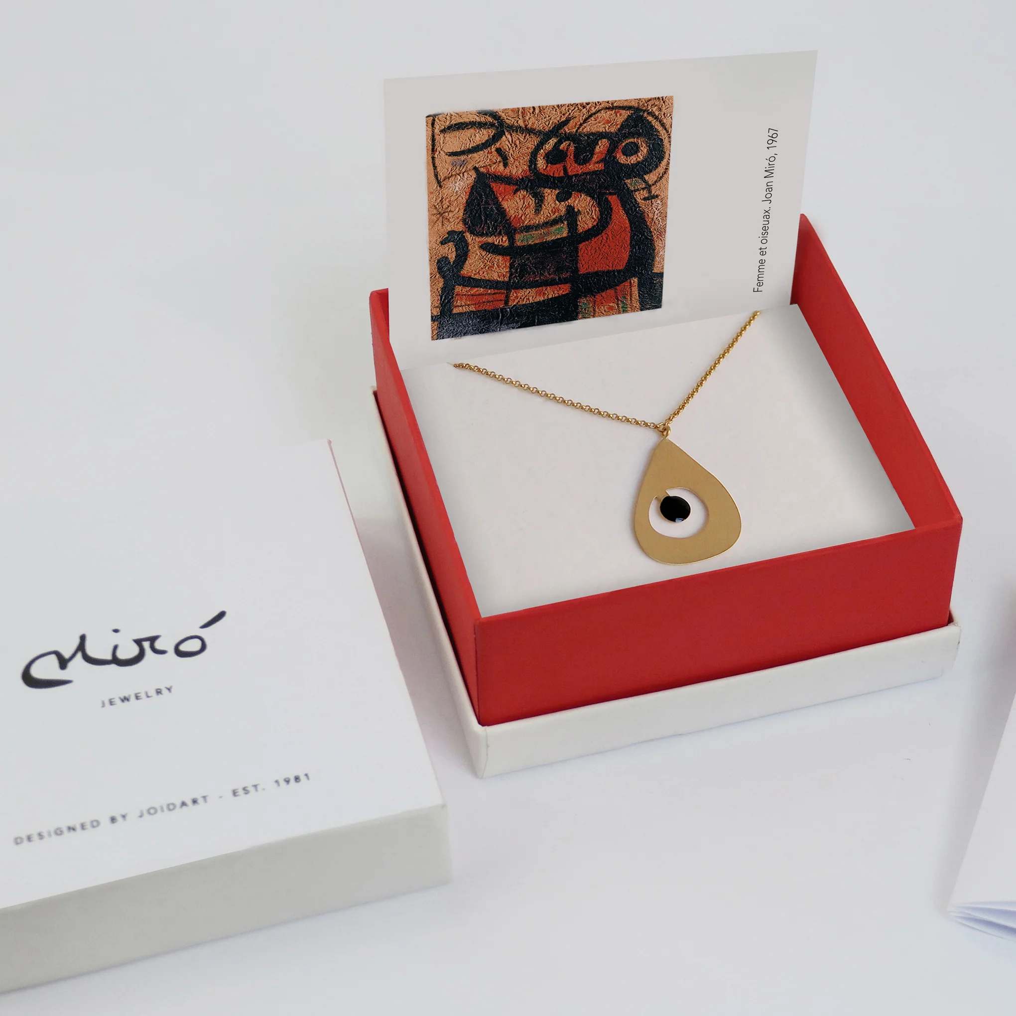 Joan Miró Gold-Plated Teardrop Necklace - Image 4