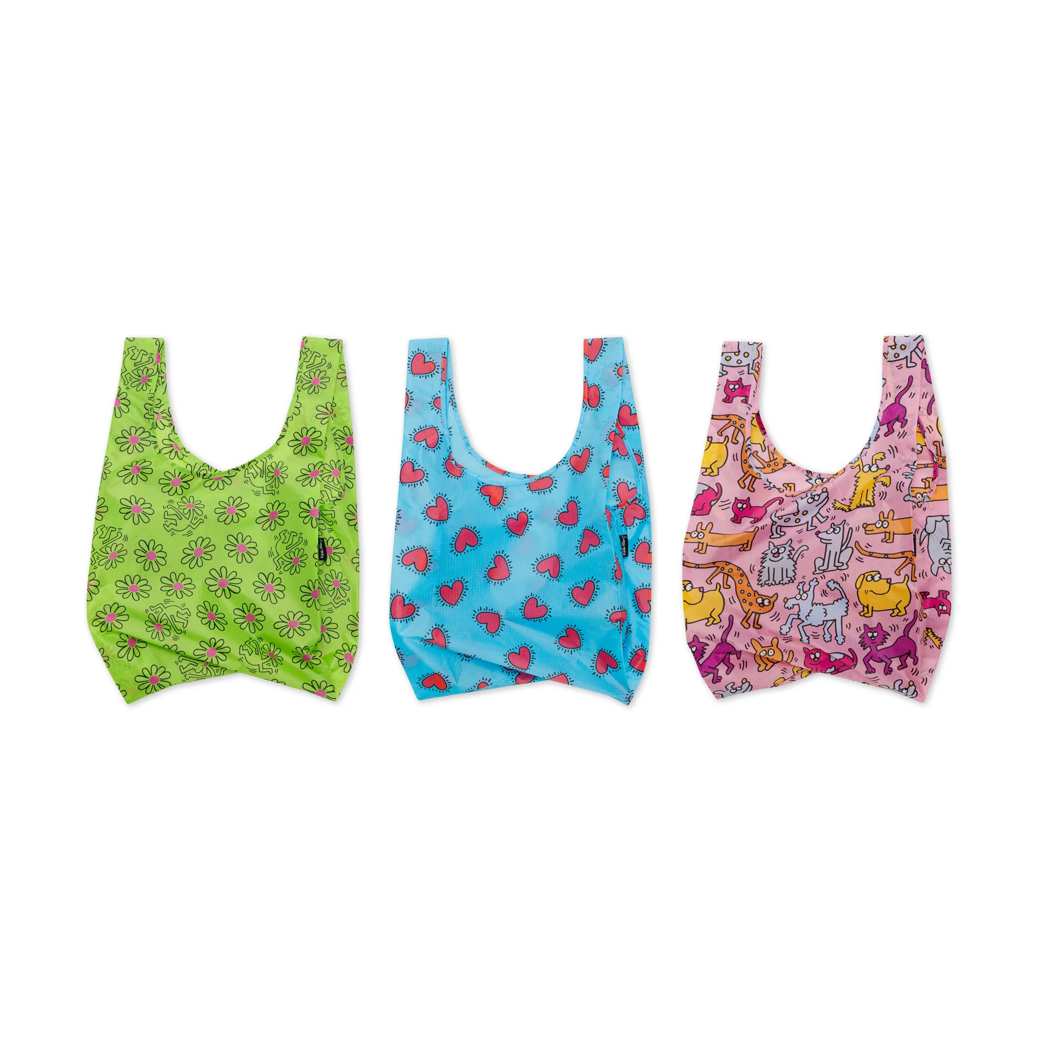 Keith Haring Baggu Recycled Nylon Standard Totes - Set of 3 - Image 2