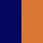 Knoll Side Chair with Cushion by Harry Bertoia - Blue/ Orange - Image 4