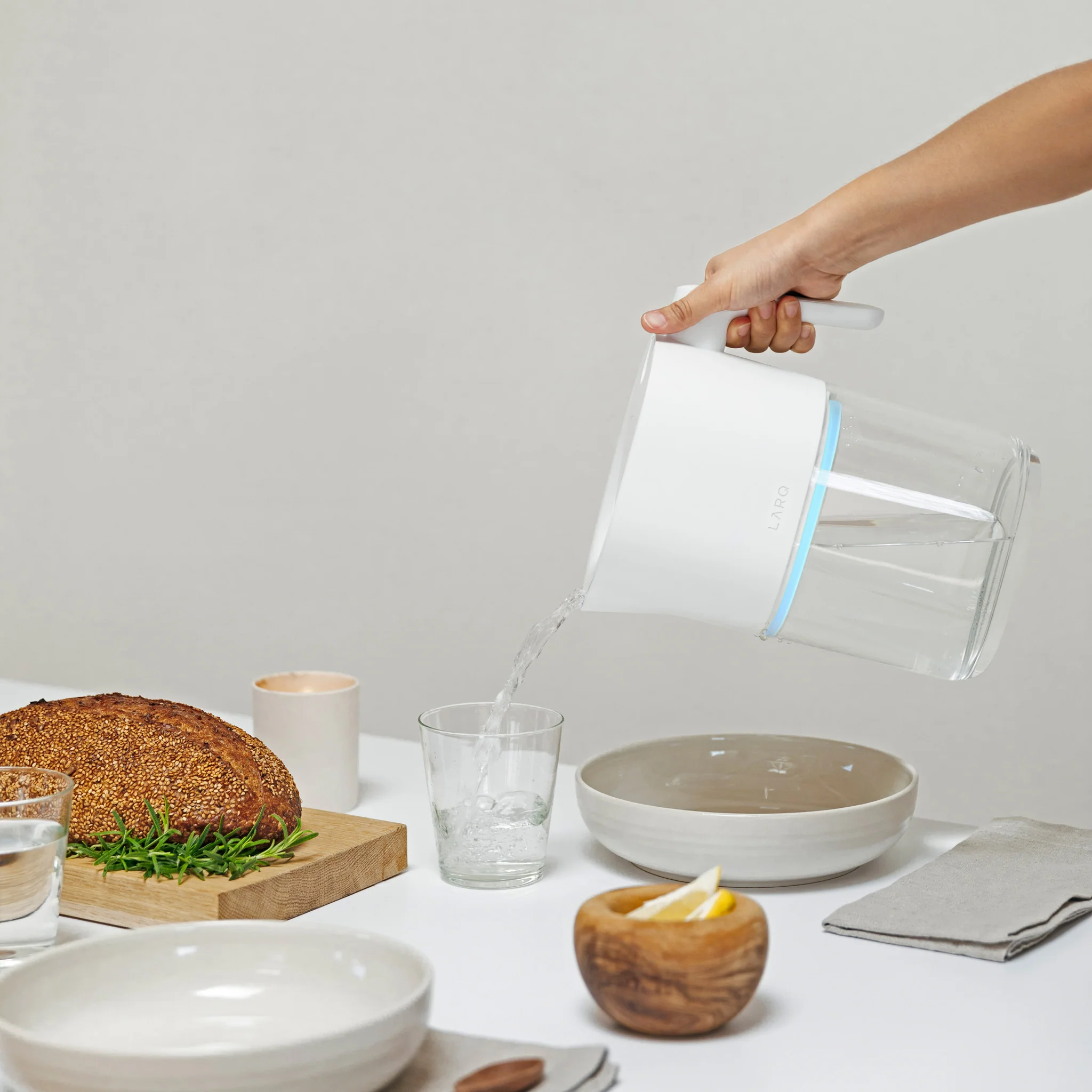 LARQ UV Purifying Pitcher - Granite White - Image 5