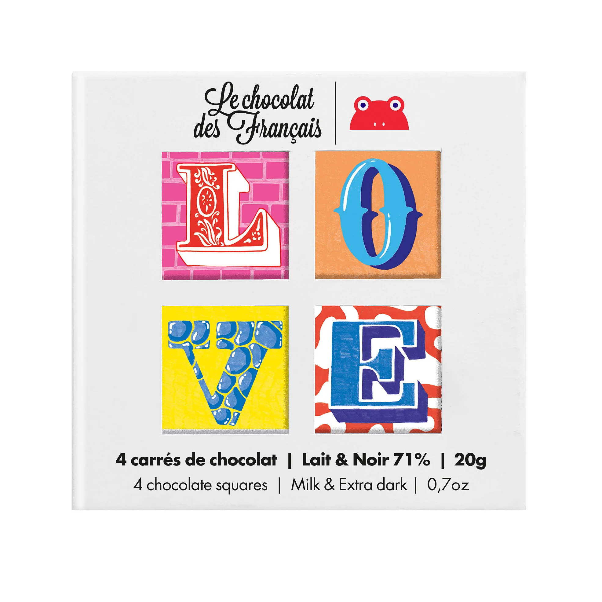 Le chocolat des Français Chocolate Love Box - 4 Pieces - Image 2