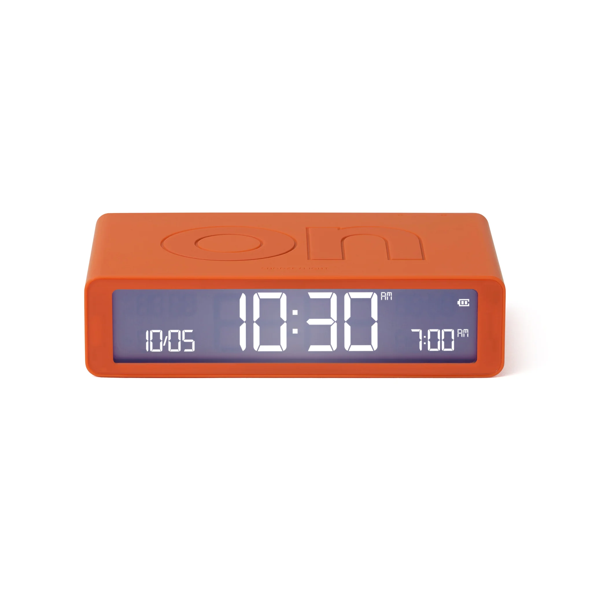 Lexon Flip Rechargeable Alarm Clock - Orange - Image 3