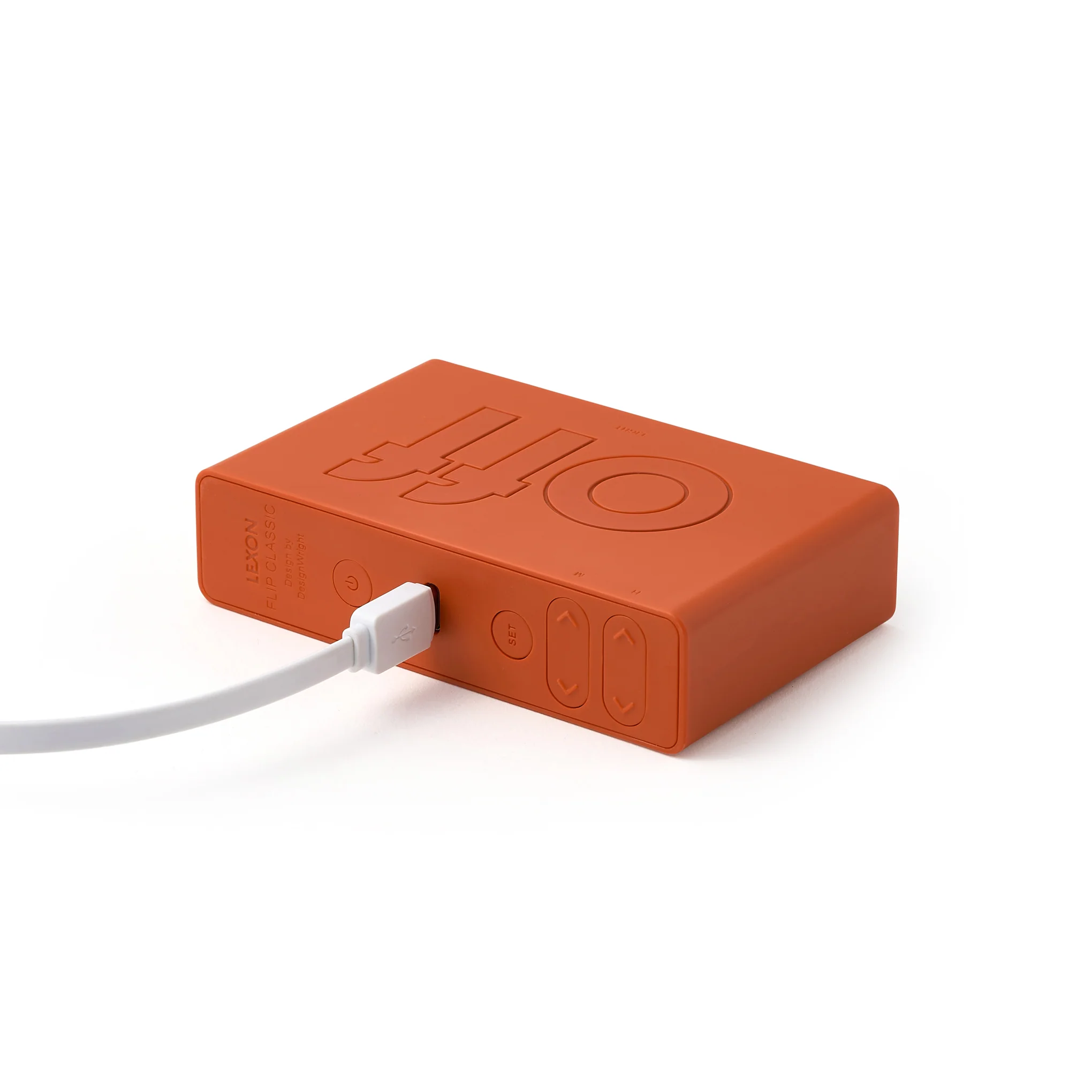 Lexon Flip Rechargeable Alarm Clock - Orange - Image 6