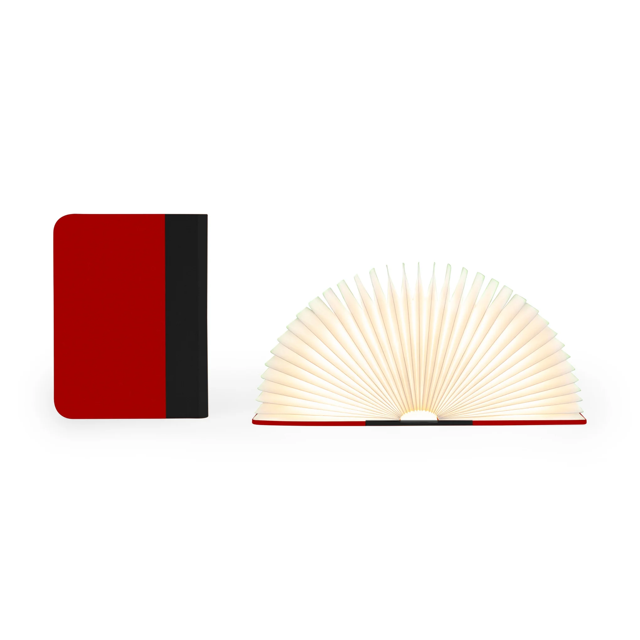Lumio Book Lamp - Black/ Red