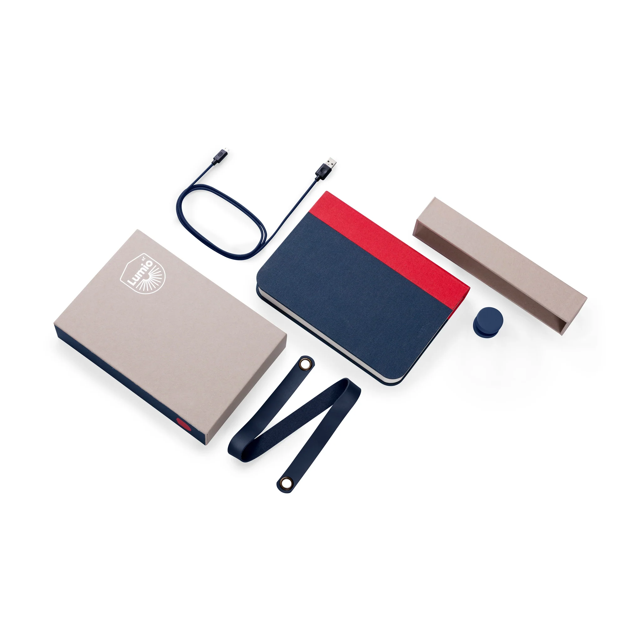 Lumio Book Lamp - Red/ Navy - Image 4