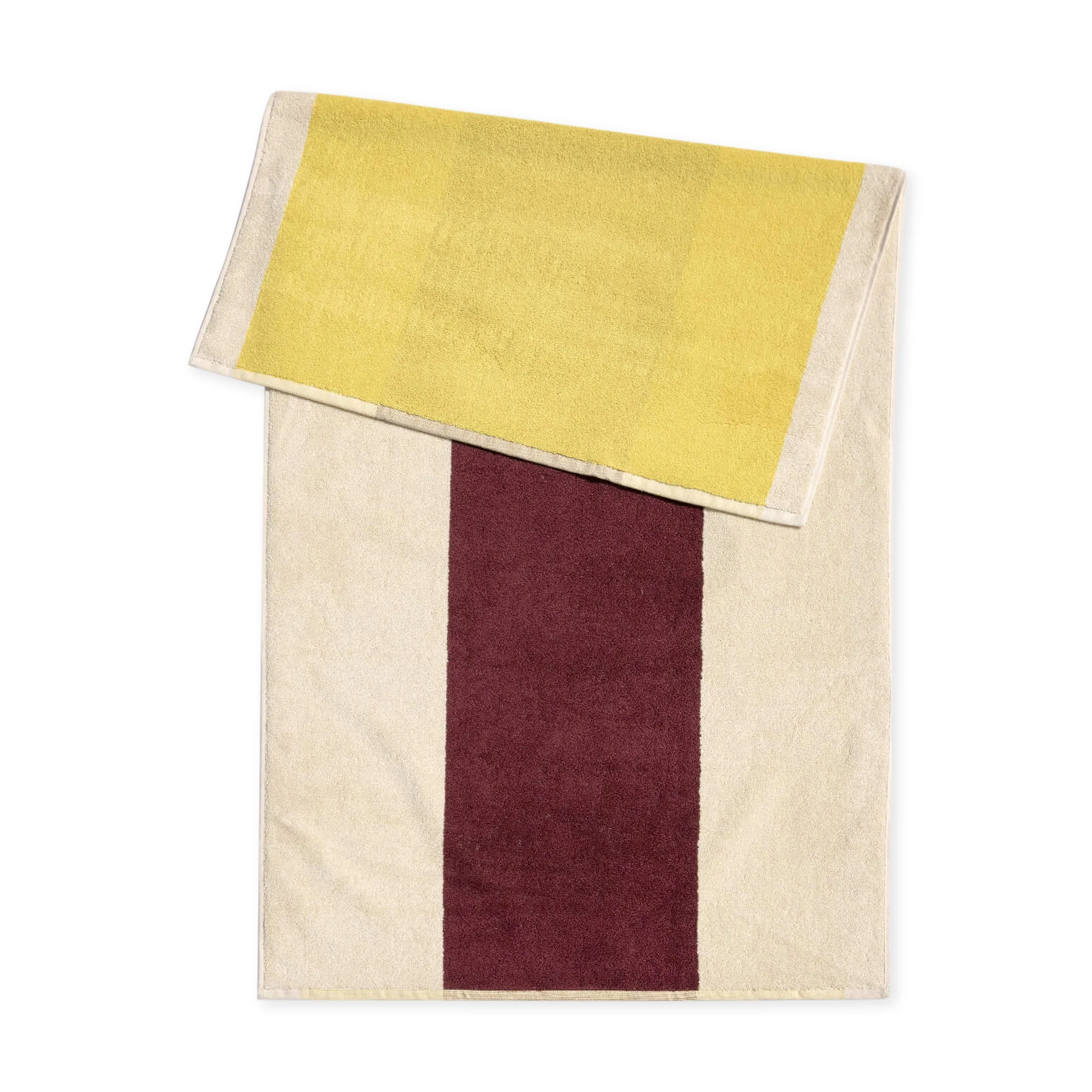 Martens Cotton Towels - Yellow/ Bordeaux