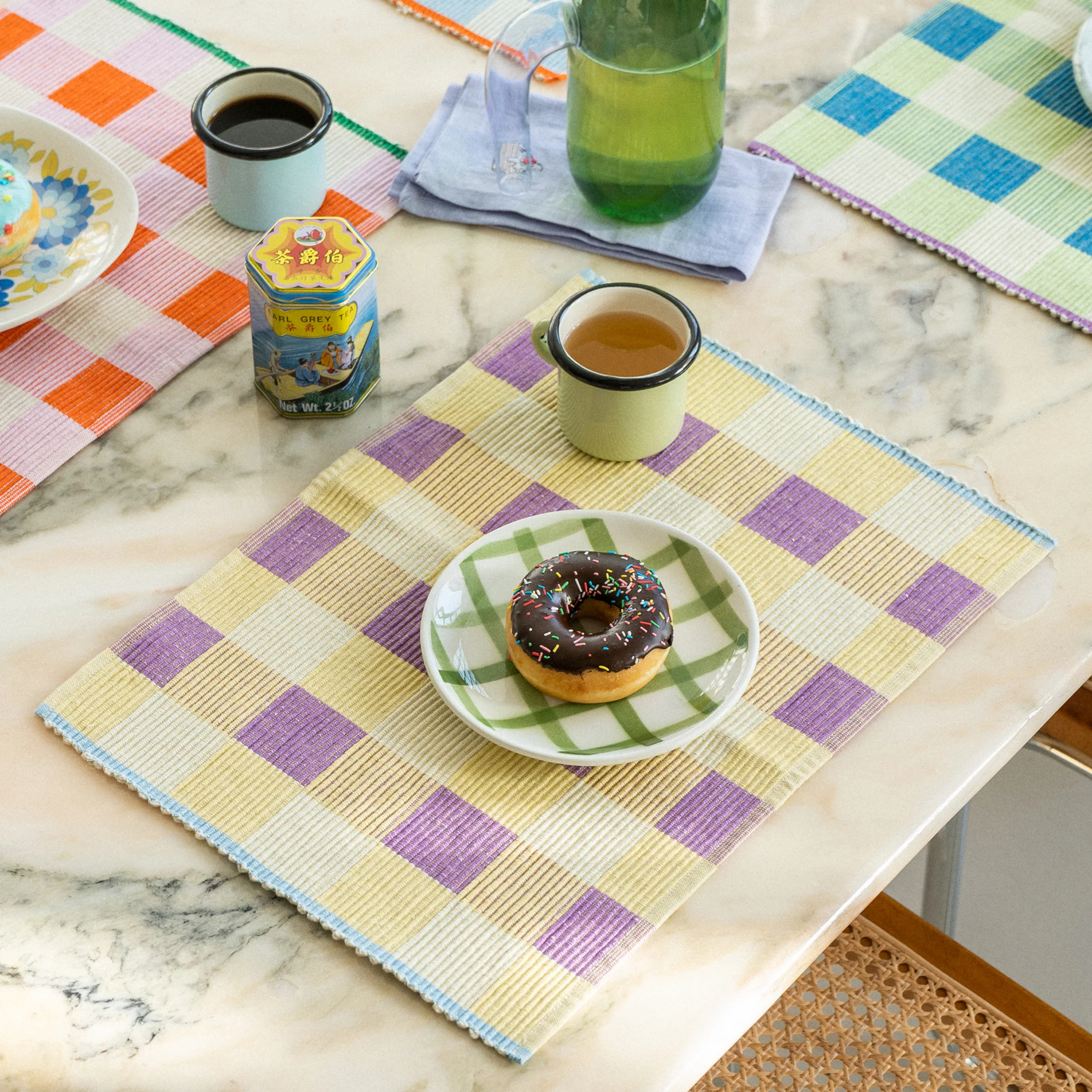 Merienda Plaid Cotton Placemats - Set of 4 - Image 3
