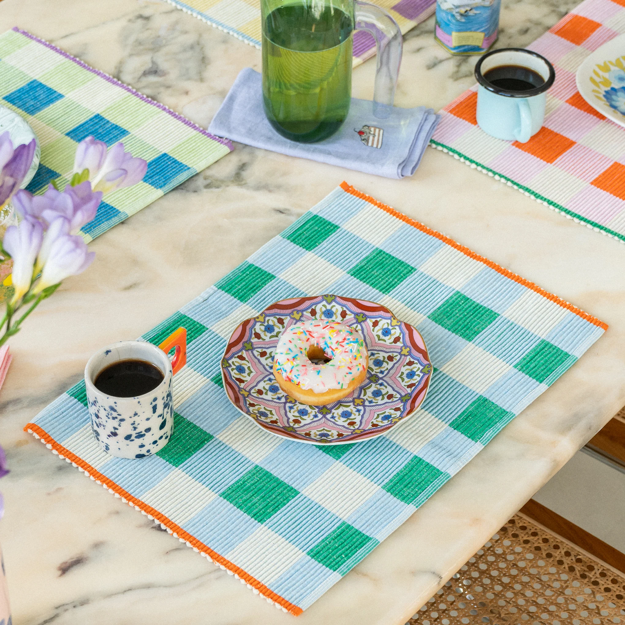 Merienda Plaid Cotton Placemats - Set of 4 - Image 4