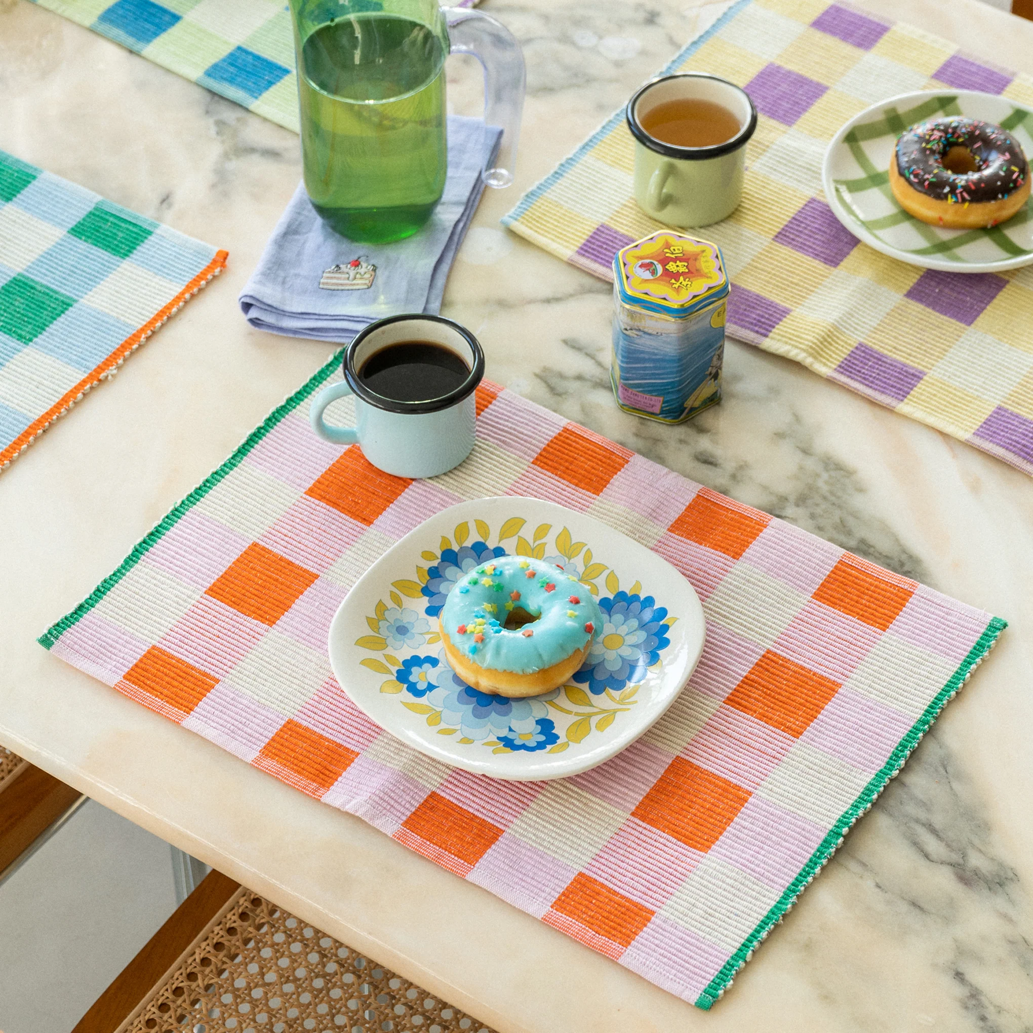 Merienda Plaid Cotton Placemats - Set of 4 - Image 5