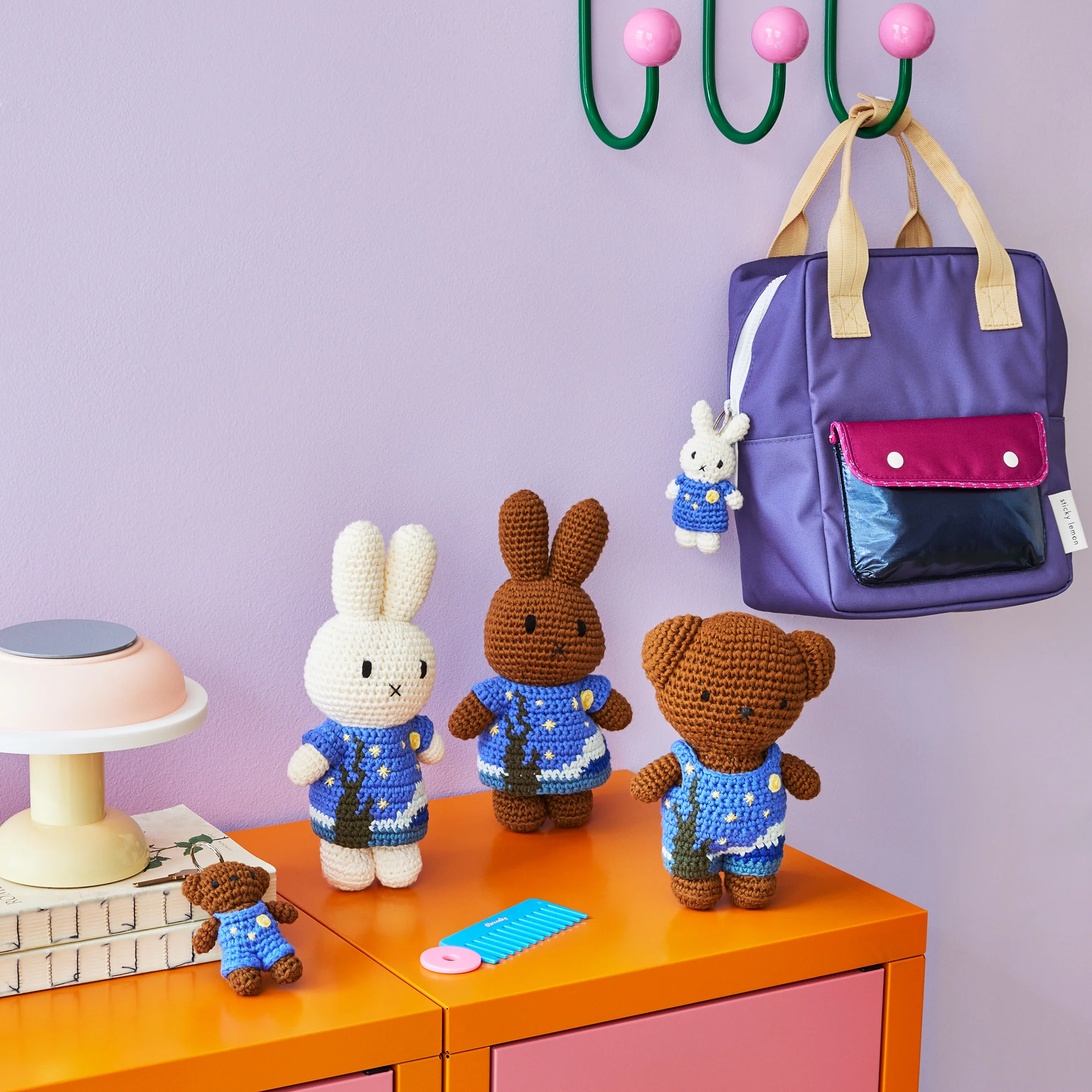 Miffy & Friends Crochet Van Gogh The Starry Night Plush Toy - Miffy - Image 5