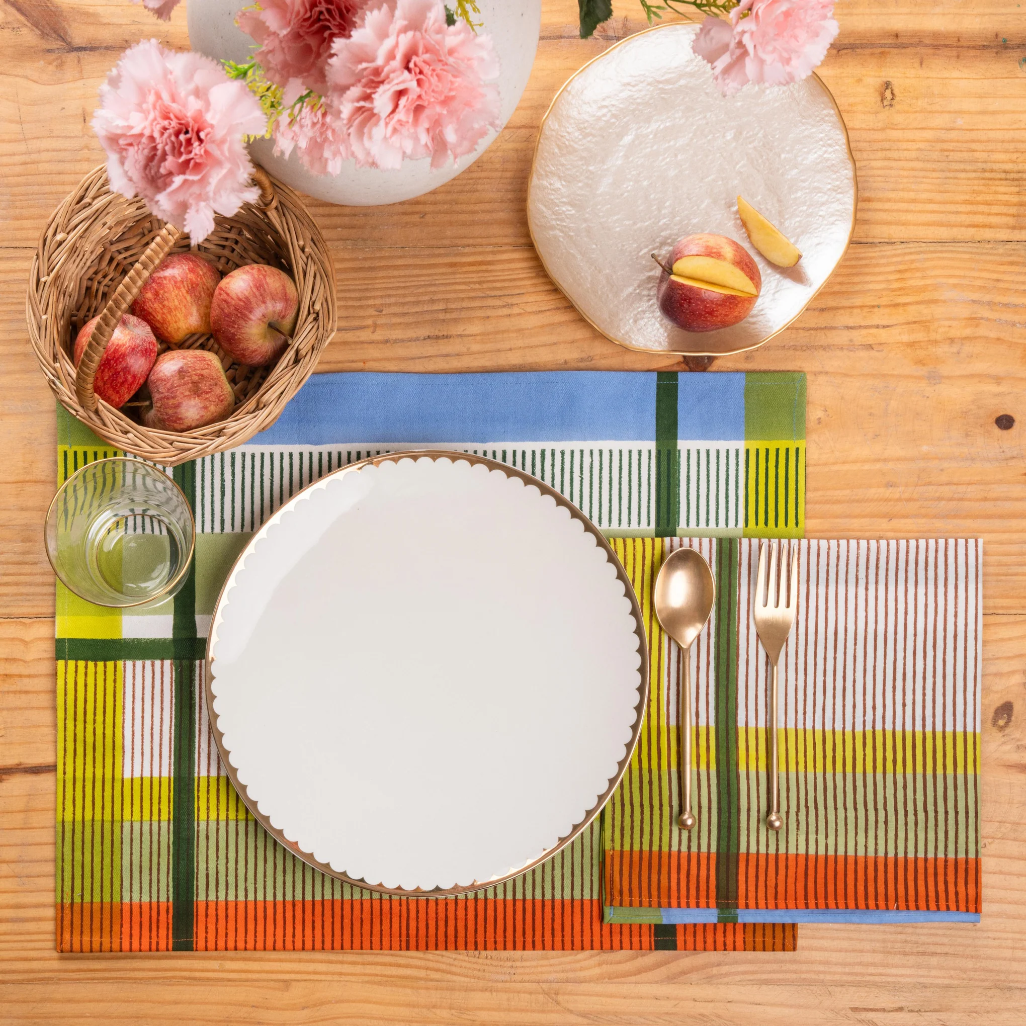 Modernist Stripe Cotton Table Linens - Placemat - Image 2