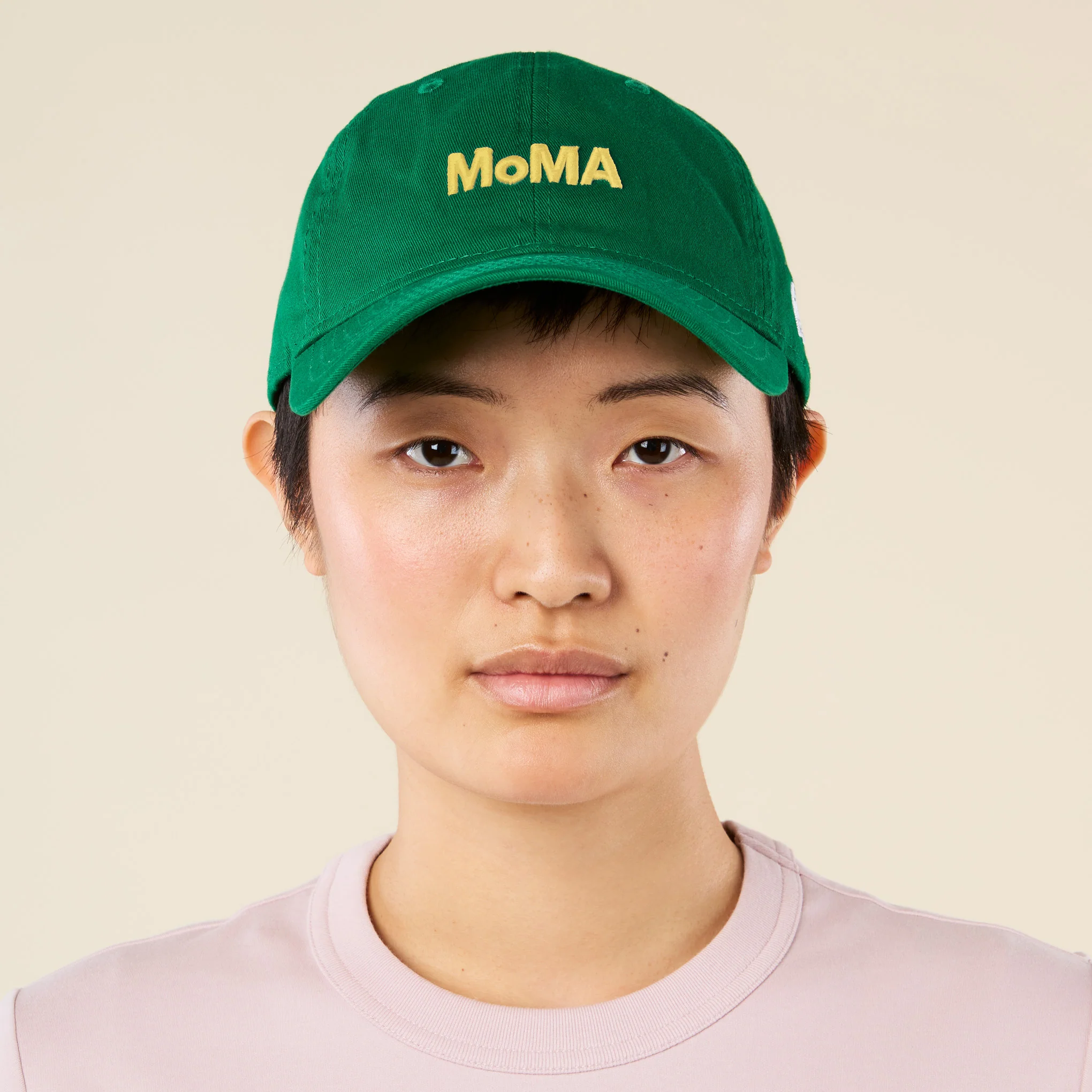Colorful MoMA Adjustable Baseball Cap - Kelly Green/ Yellow - Image 2