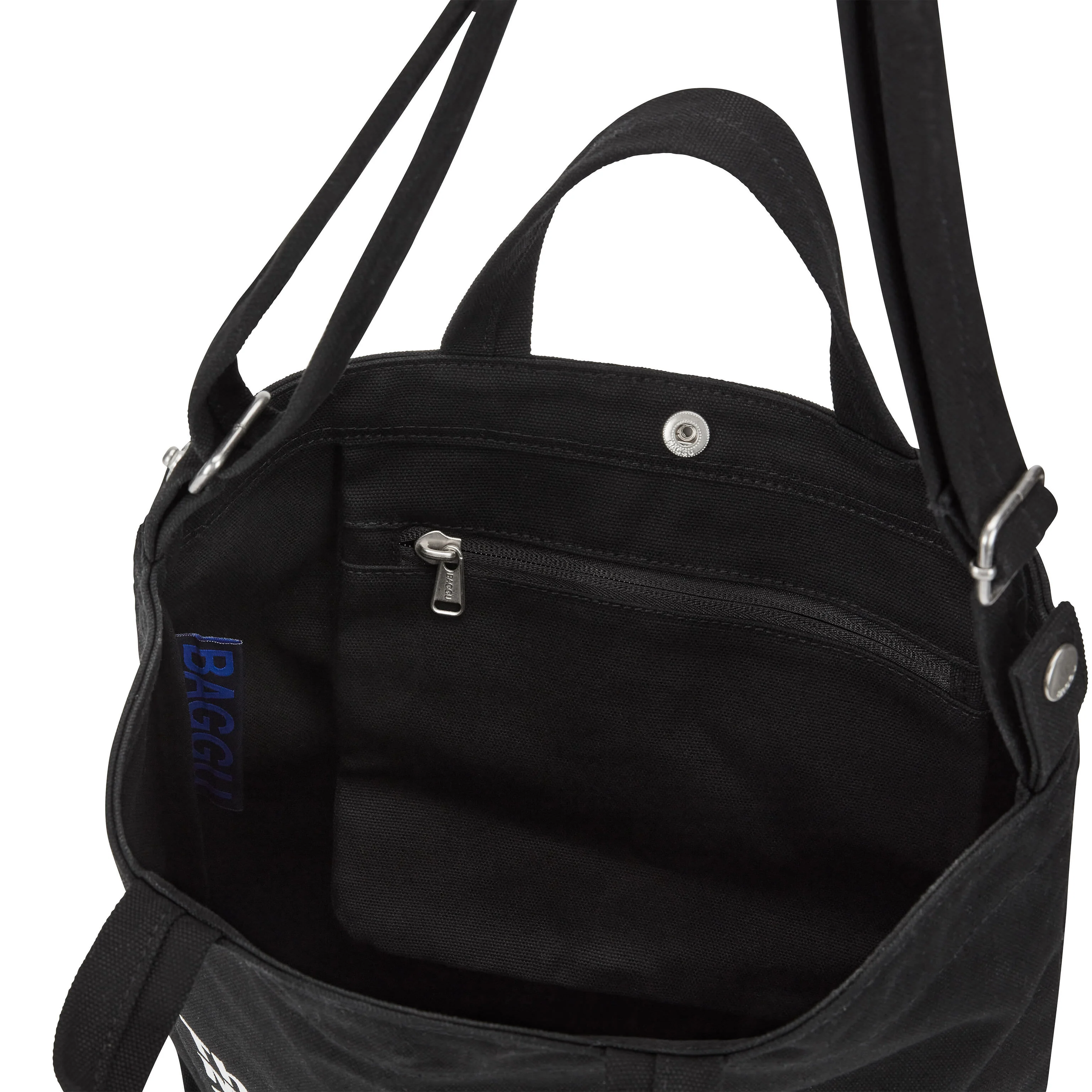 MoMA Baggu Recycled Cotton Duck Bag - Black - Image 3
