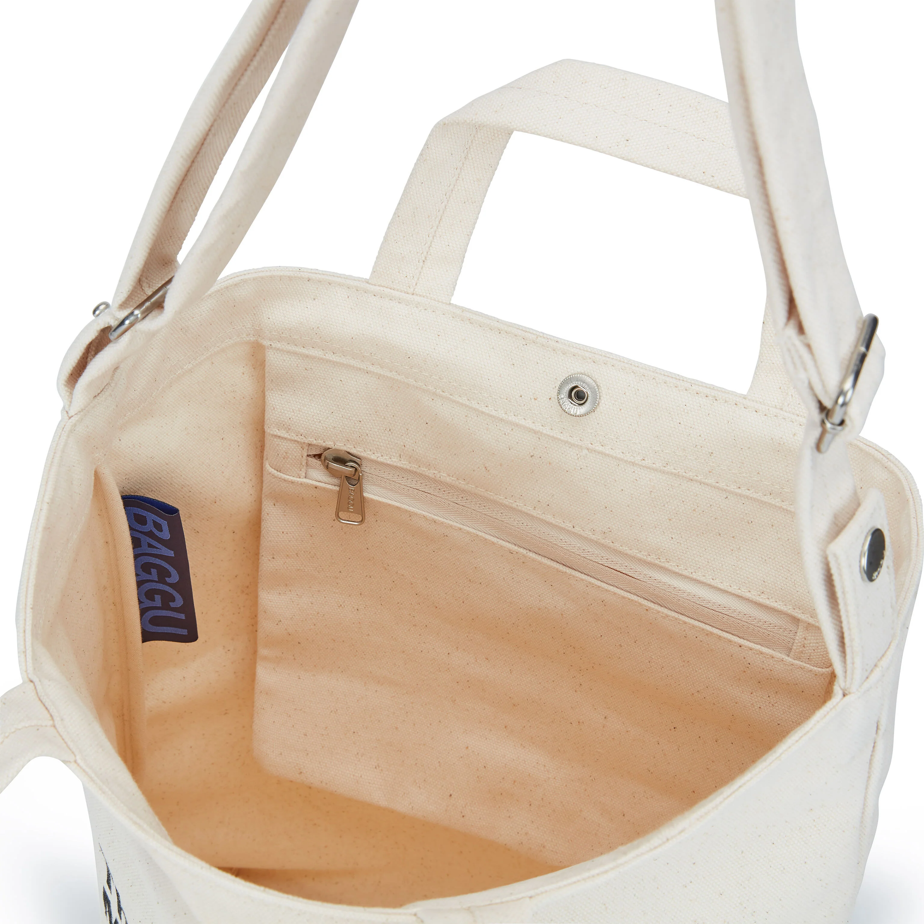 MoMA Baggu Recycled Cotton Duck Bag - Natural - Image 3