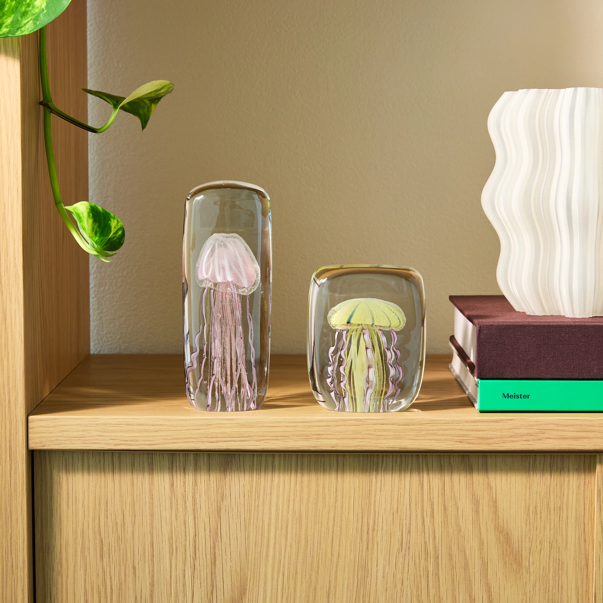 Jellyfish Glass Objet d’Art - Short Yellow - Image 2