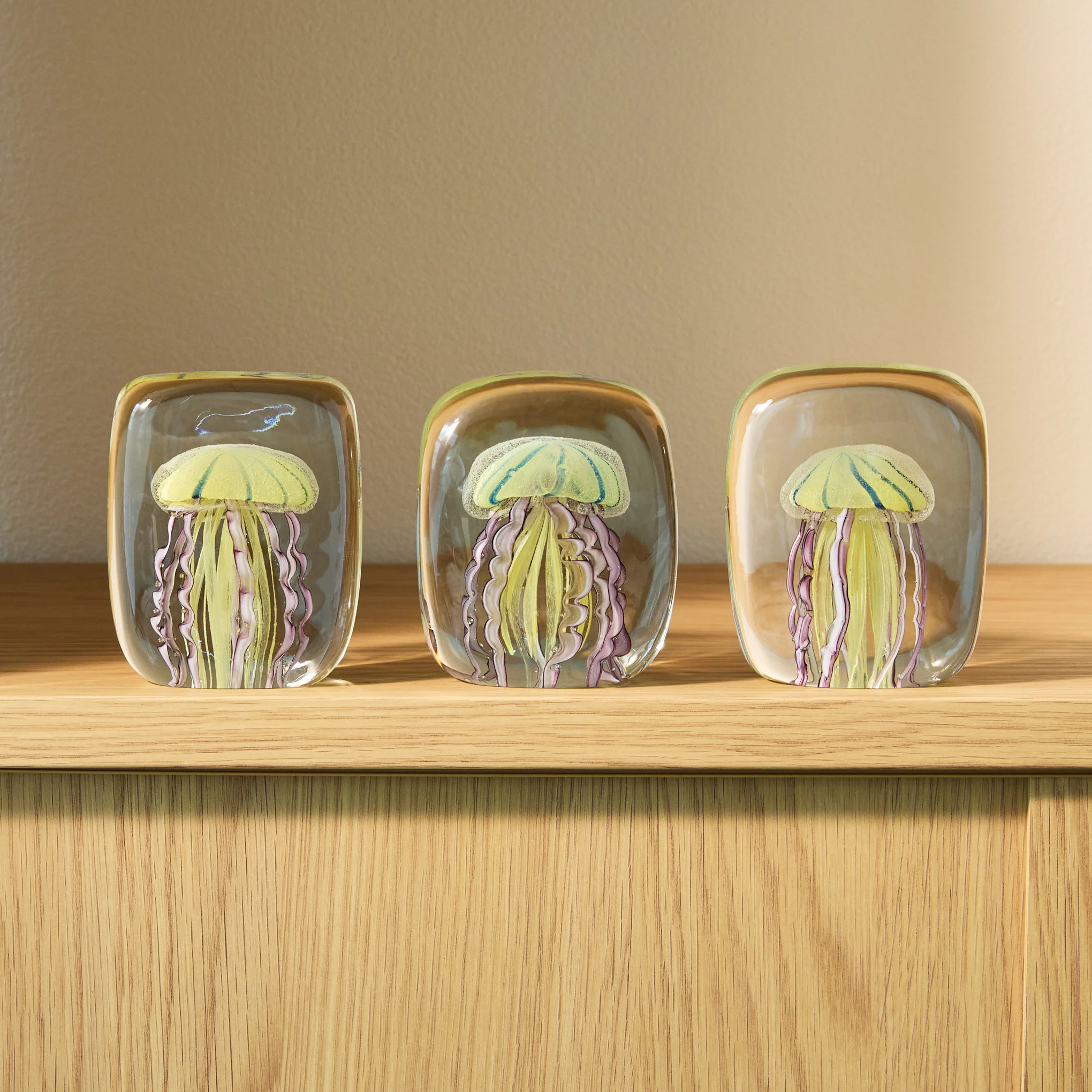 Jellyfish Glass Objet d’Art - Short Yellow - Image 3
