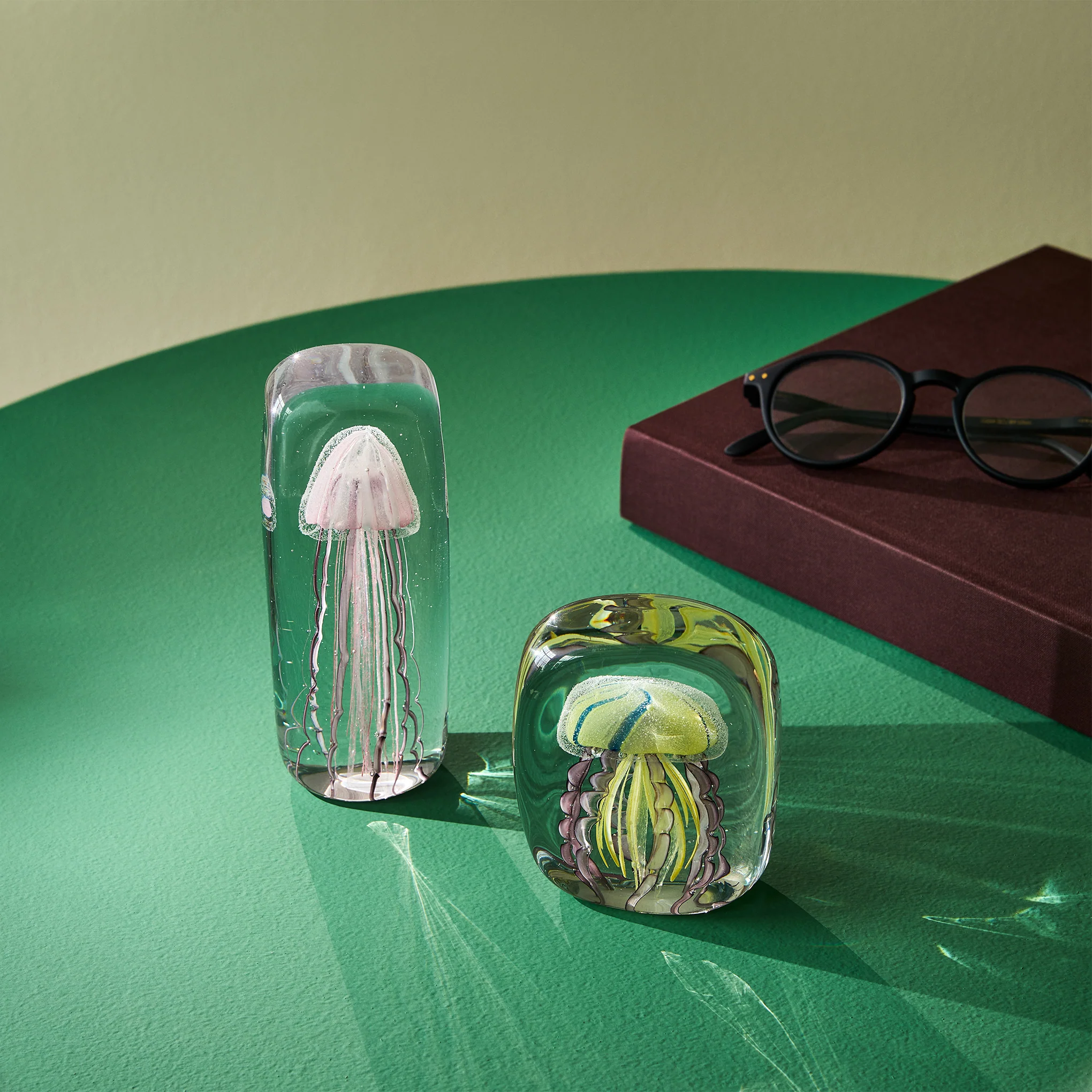 Jellyfish Glass Objet d’Art - Short Yellow - Image 4