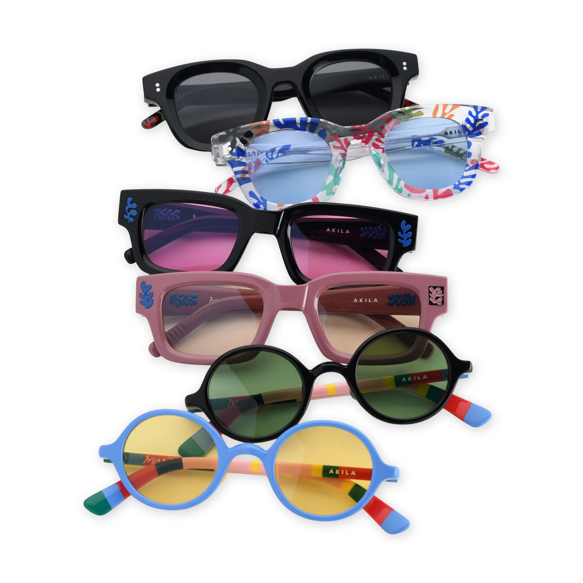 MoMA Henri Matisse La Gerbe Akila Sunglasses - Clear/ Blue - Image 6