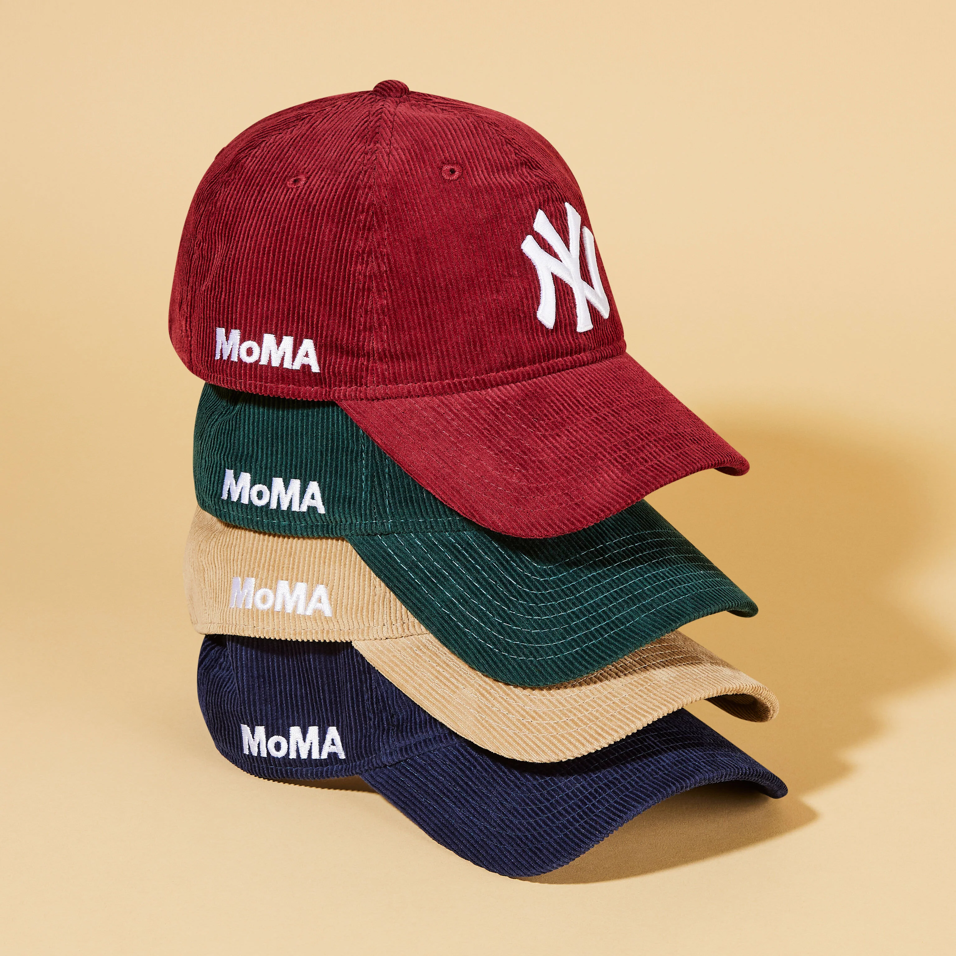 MoMA NY Yankees 9TWENTY Corduroy Adjustable Baseball Cap - Navy - Image 4