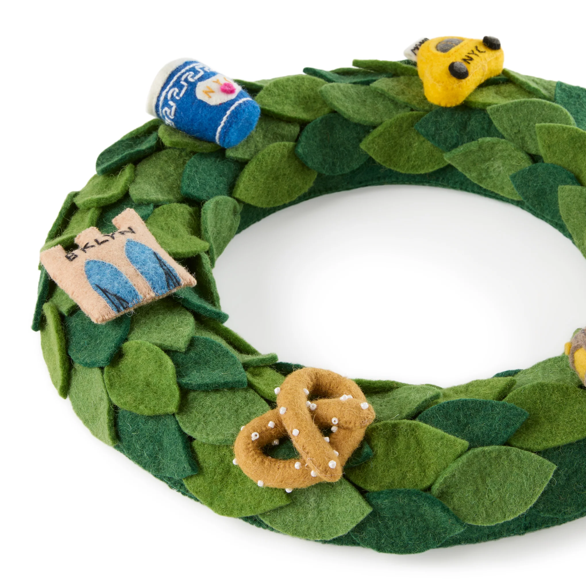MoMA NYC Felt Holiday Wreath - Image 3