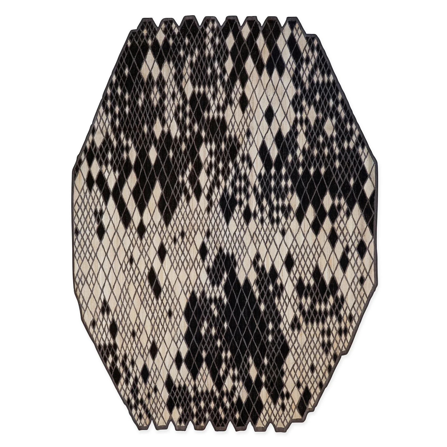 Nanimarquina Losanges Rug Black - 5'7" x 8'0"
