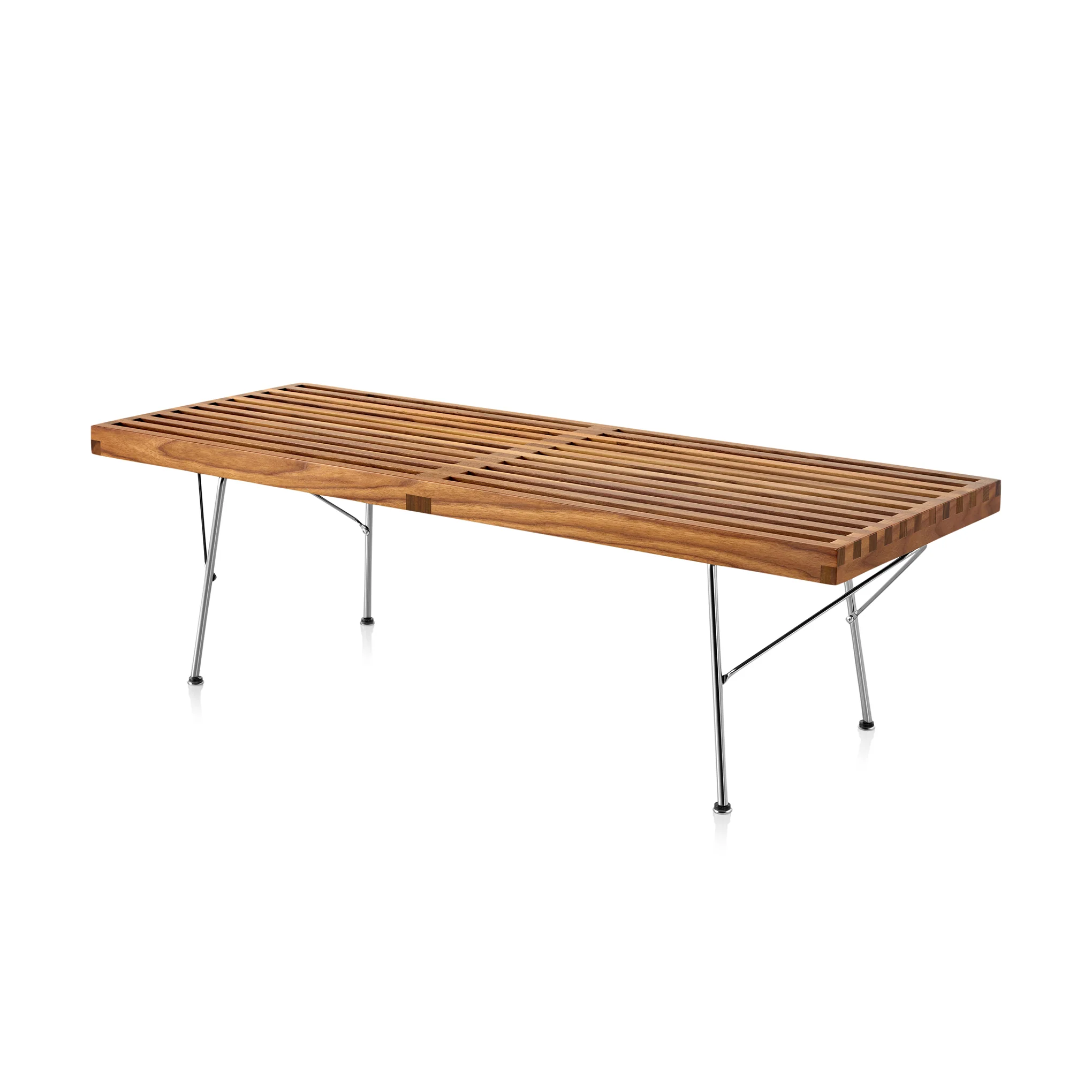 Nelson™ Platform Bench - Metal Base from Herman Miller - Walnut - Image 3