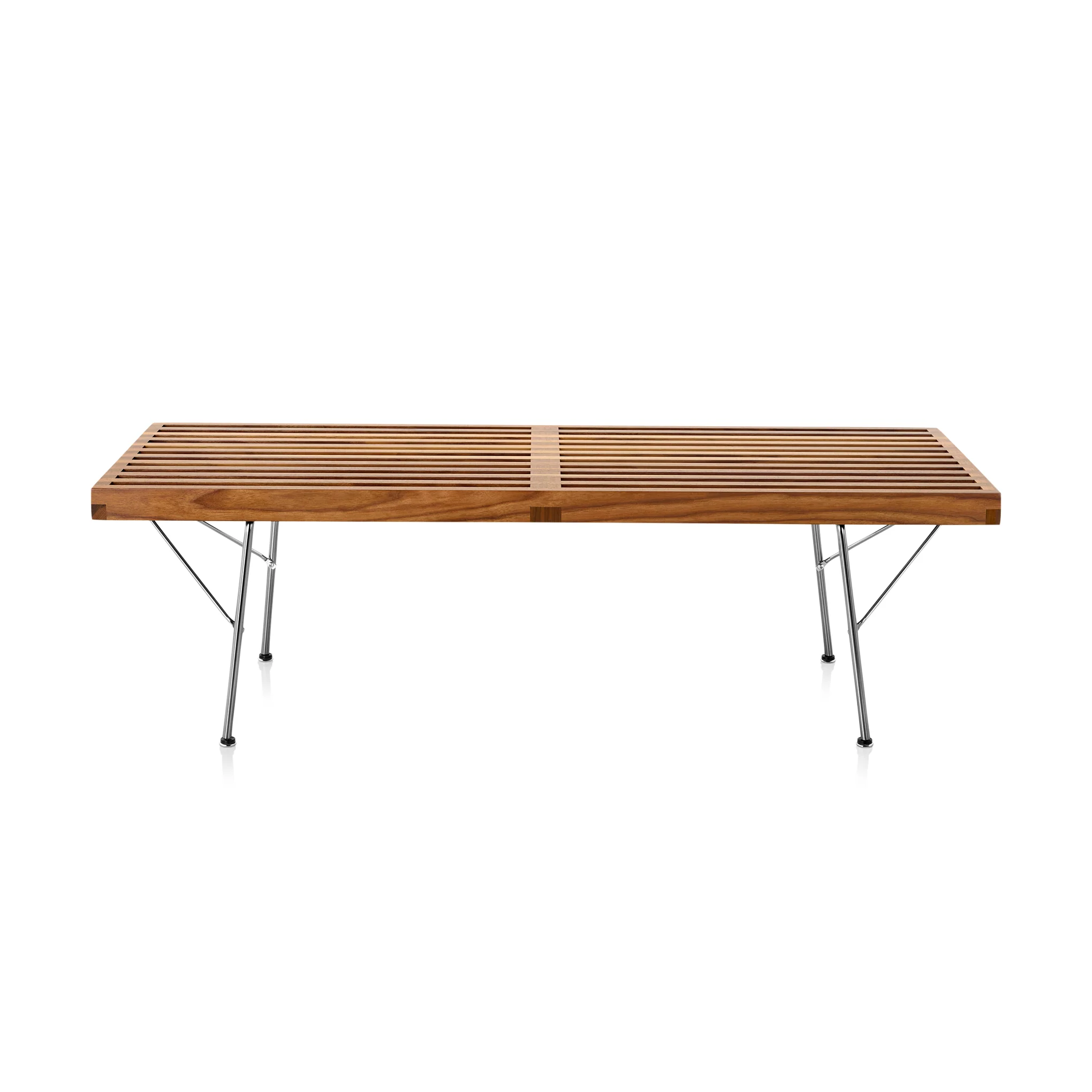 Nelson™ Platform Bench - Metal Base from Herman Miller - Walnut - Image 6