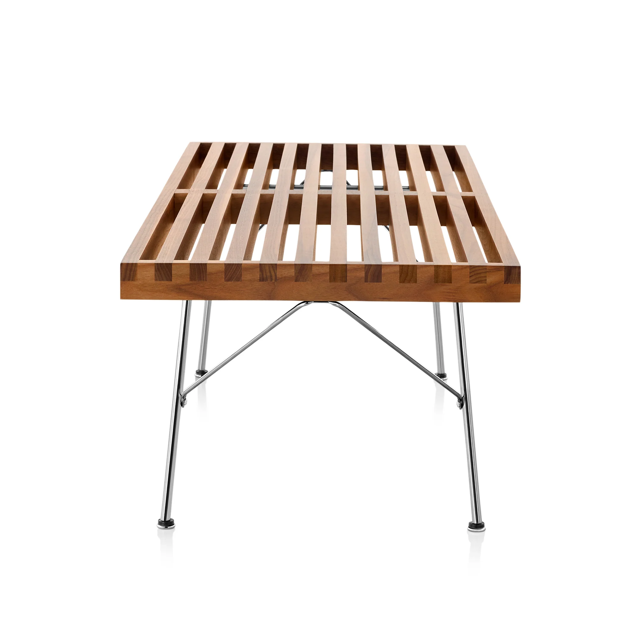 Nelson™ Platform Bench - Metal Base from Herman Miller - Walnut - Image 8