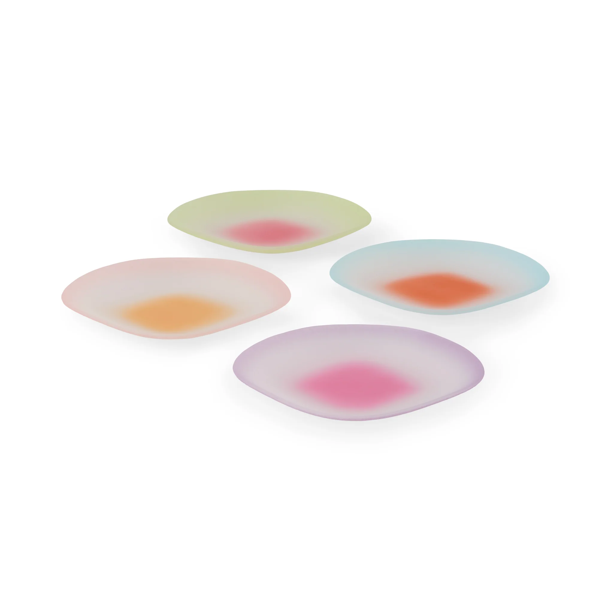 Nubi Glass Dinnerware - Set of 4 - Small Plates Set of 4