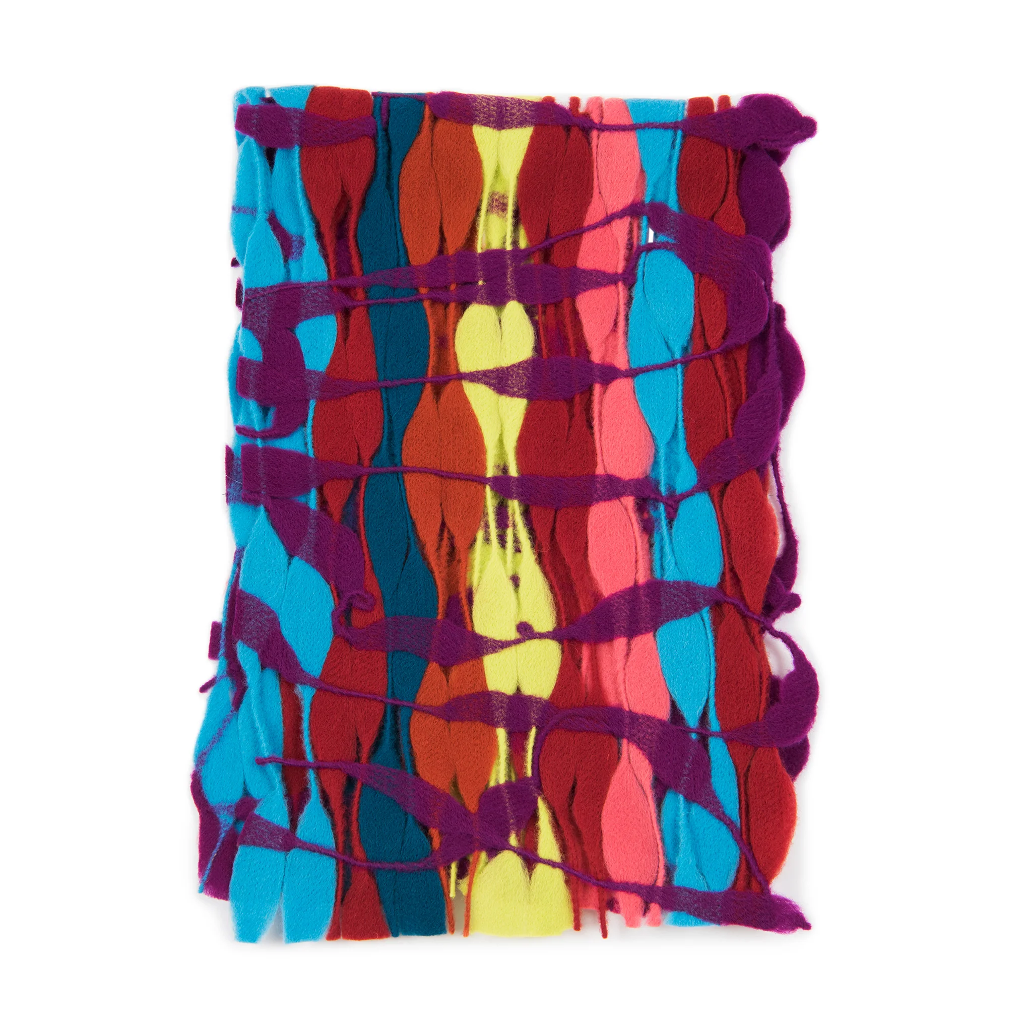 Nuno Threadstray Open-Weave Felted Wool Scarf - Warm Multi - Image 4