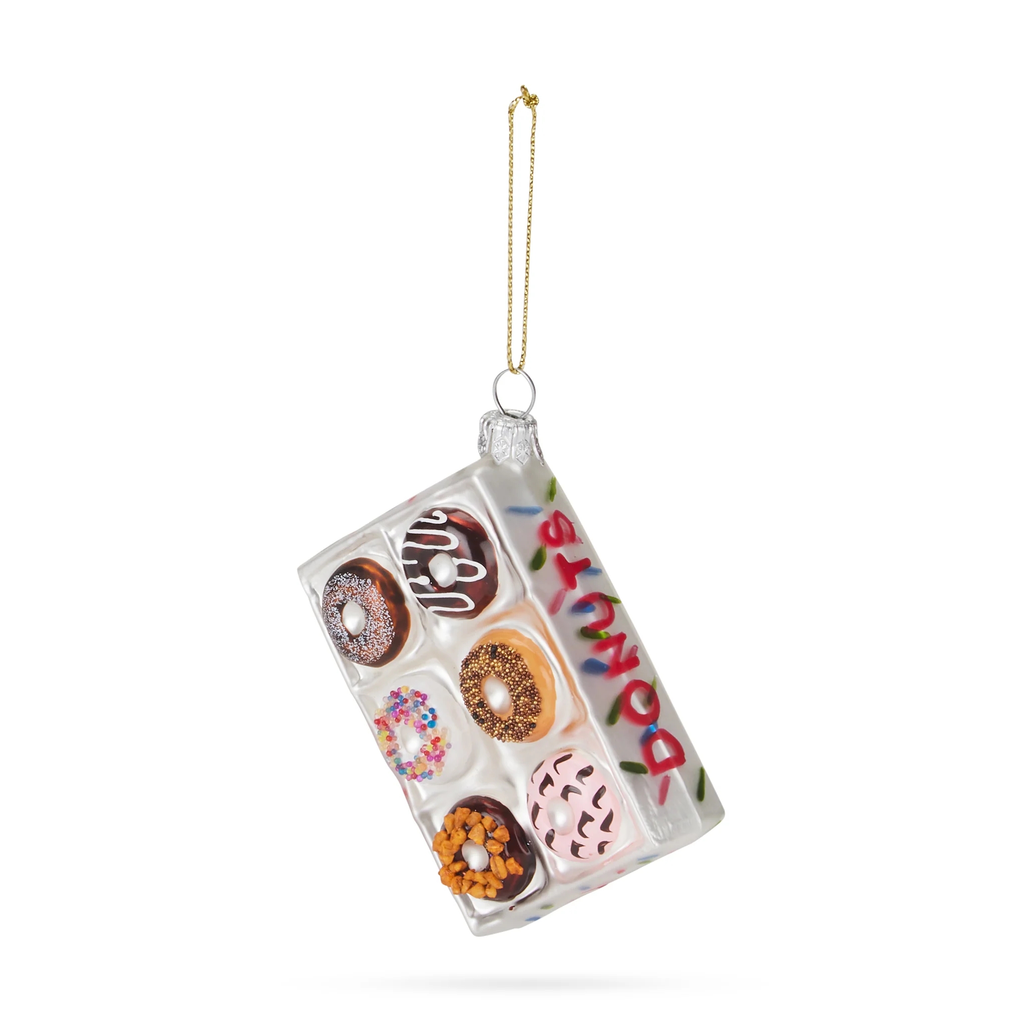 NYC Glass Holiday Ornament - Donut Box - Image 3