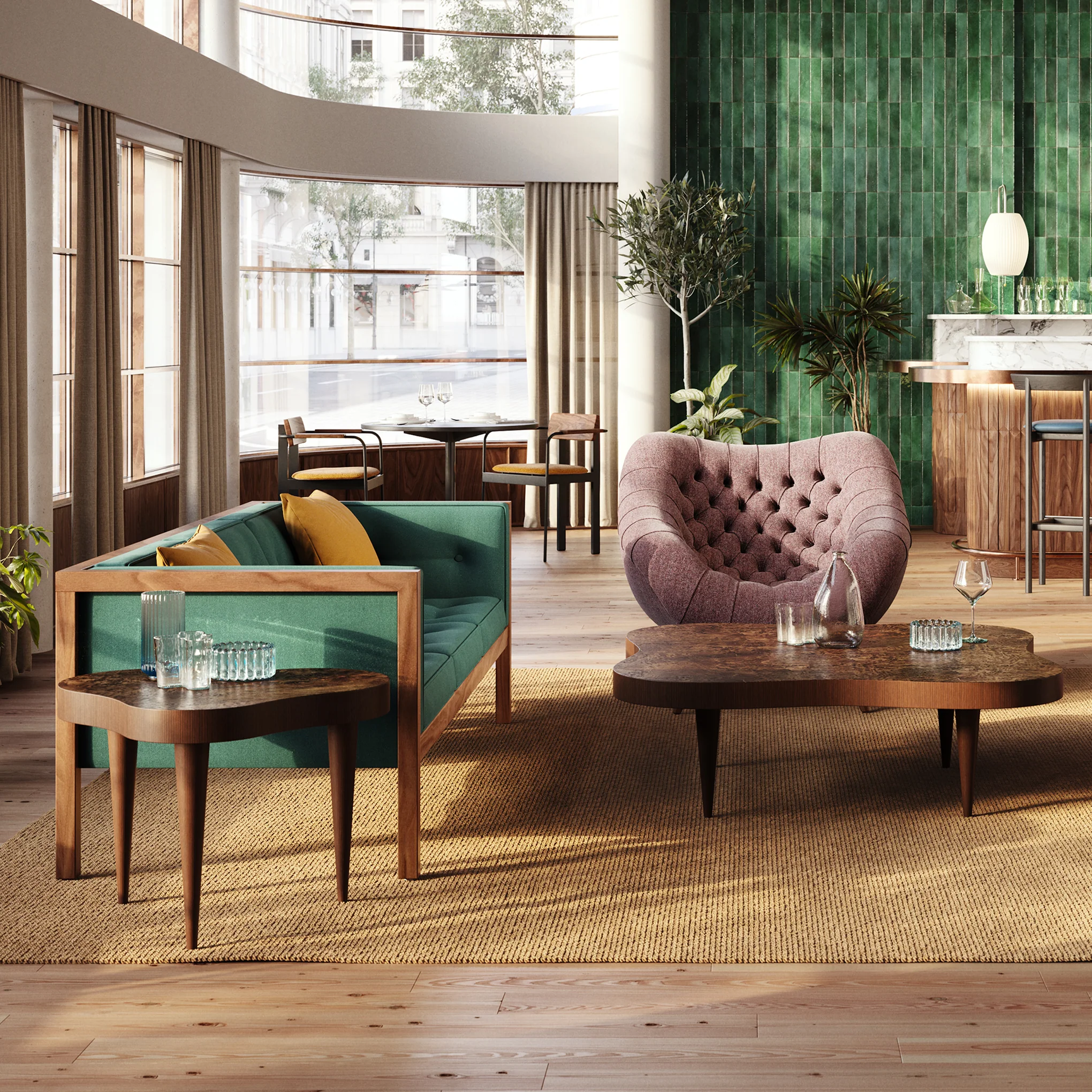 Paldao Coffee Table from Herman Miller - Walnut Burl - Image 2