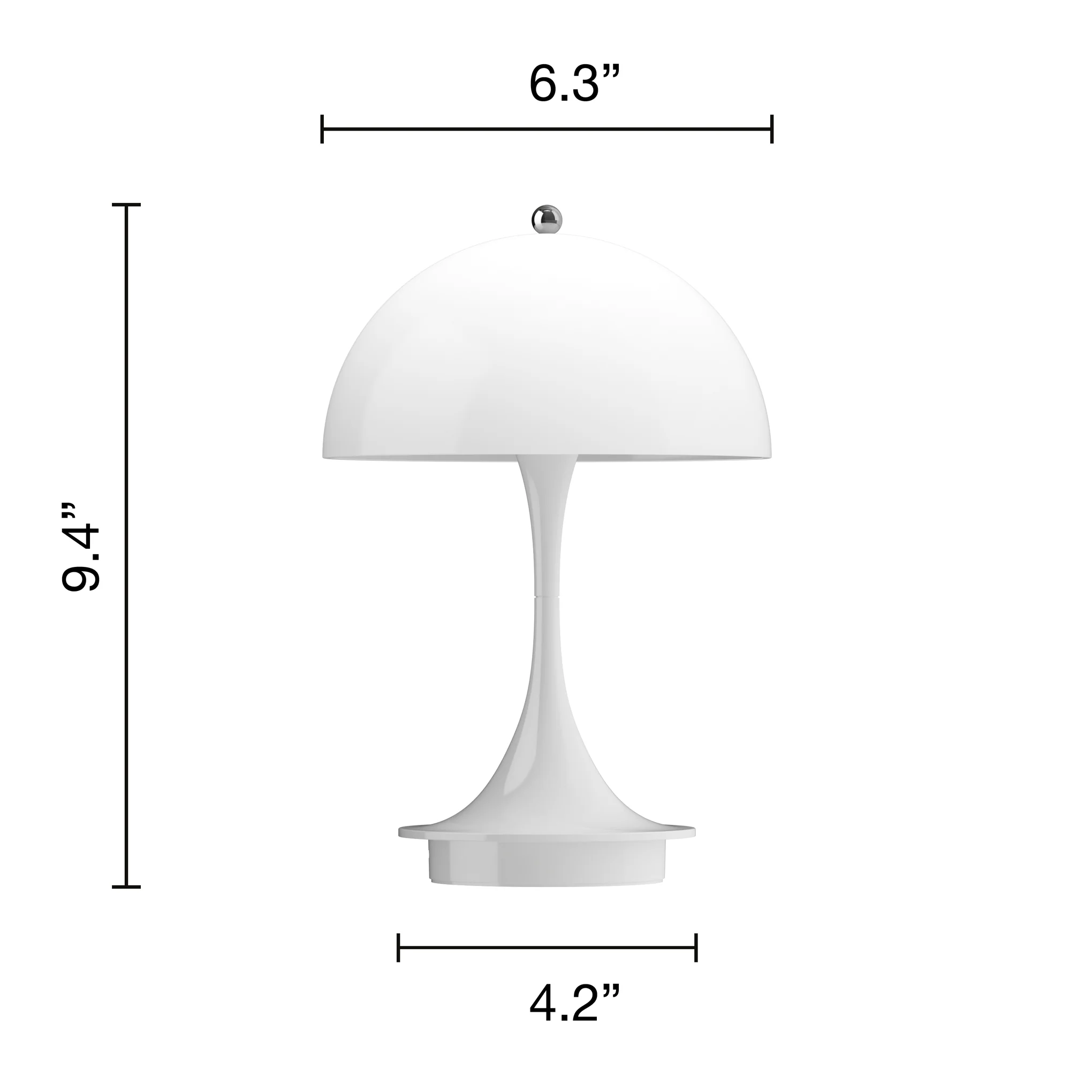 Panthella 160 Portable Table Lamp - White Opal - Image 4