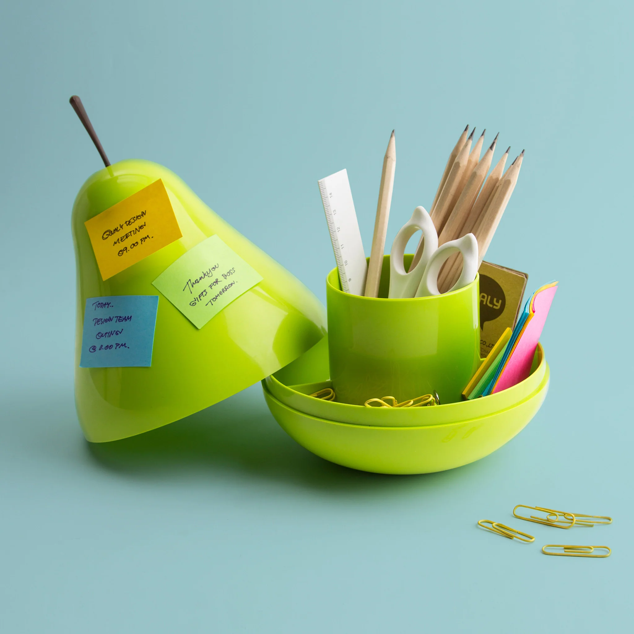 Pear Pod Multifunctional Desktop Organizer - Green - Image 4