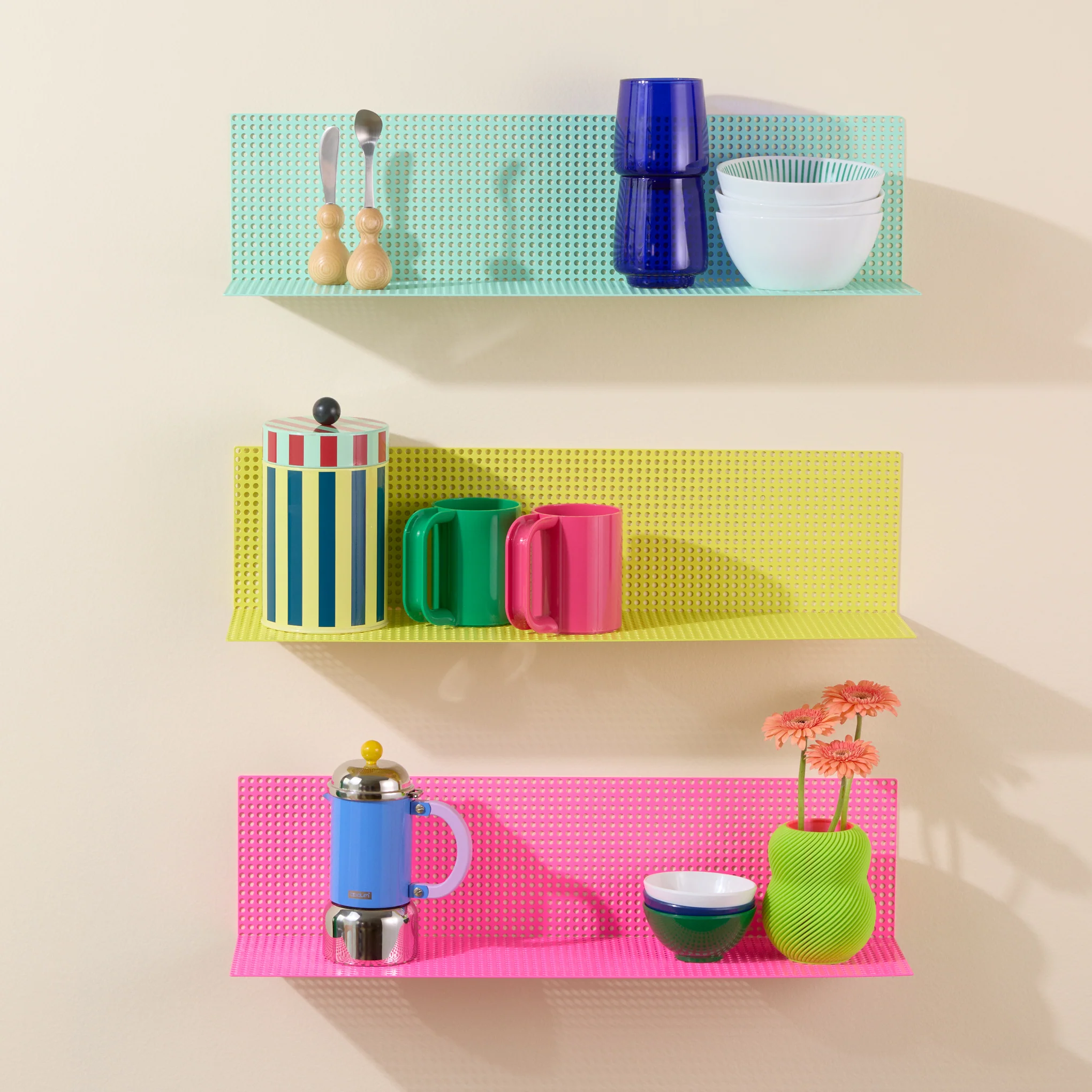 Perforated Aluminum Shelf - Mint - Image 2