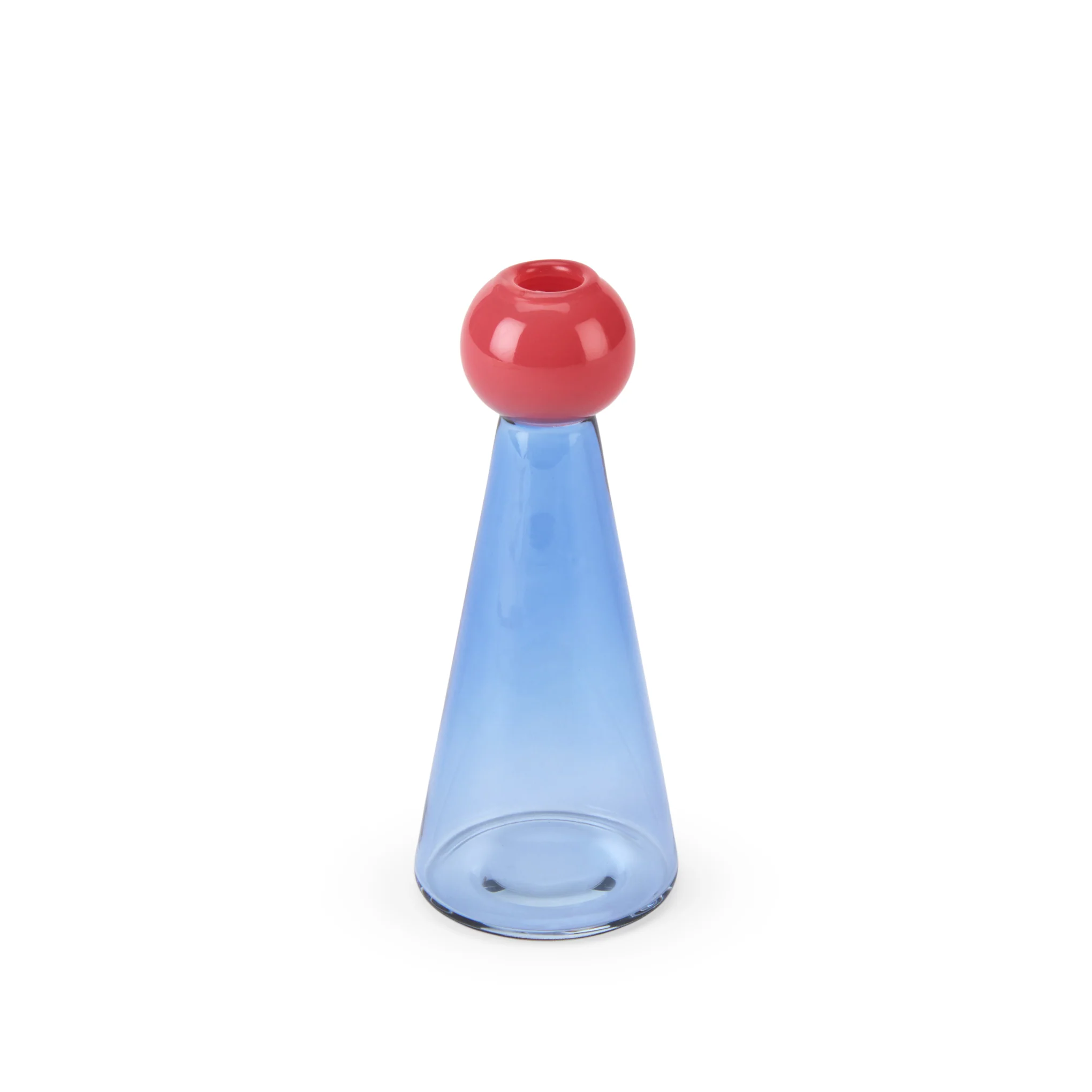 Pixie Glass Vase - Blue/ Red - Image 3