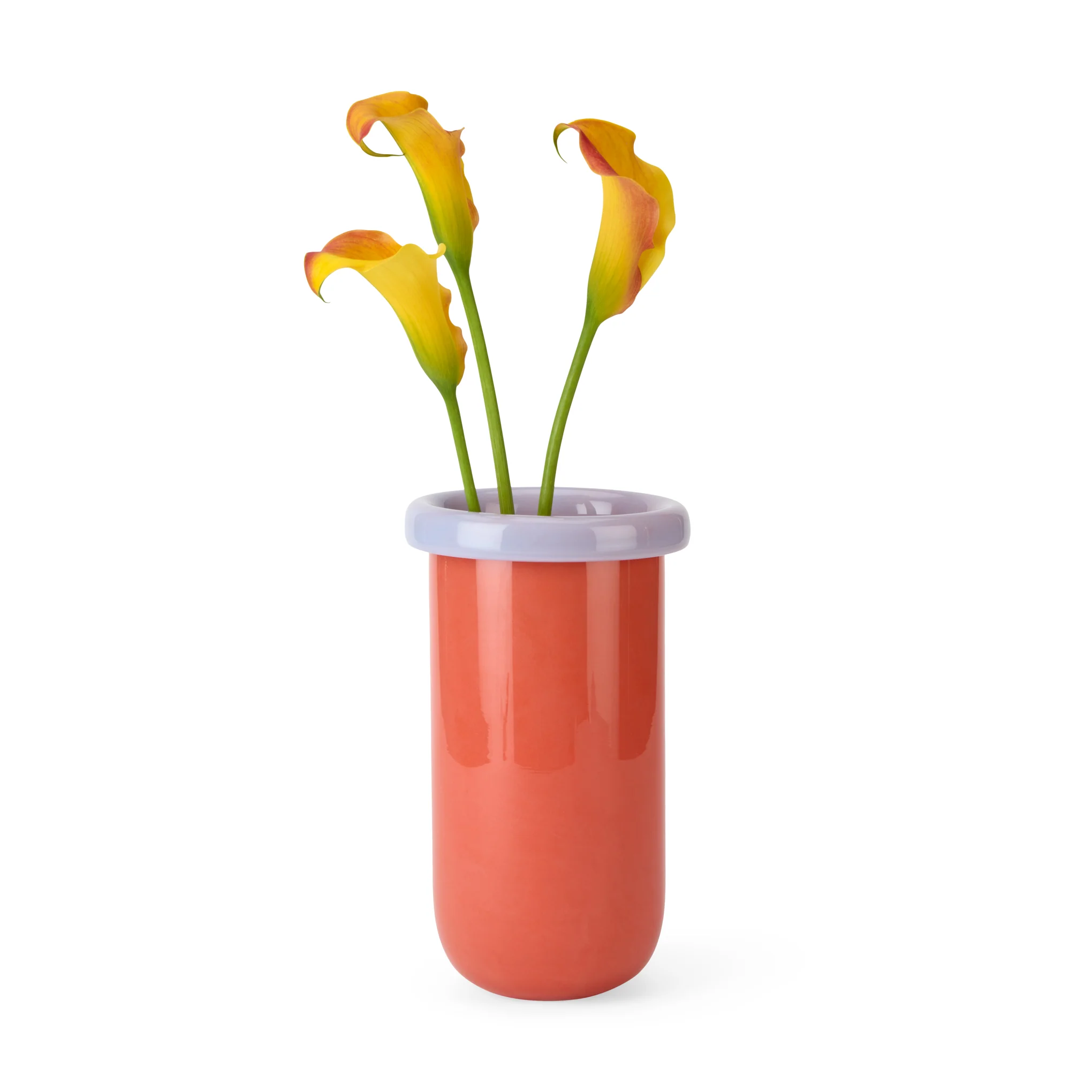 Plegado Glass Vase - Orange/ Pale Pink