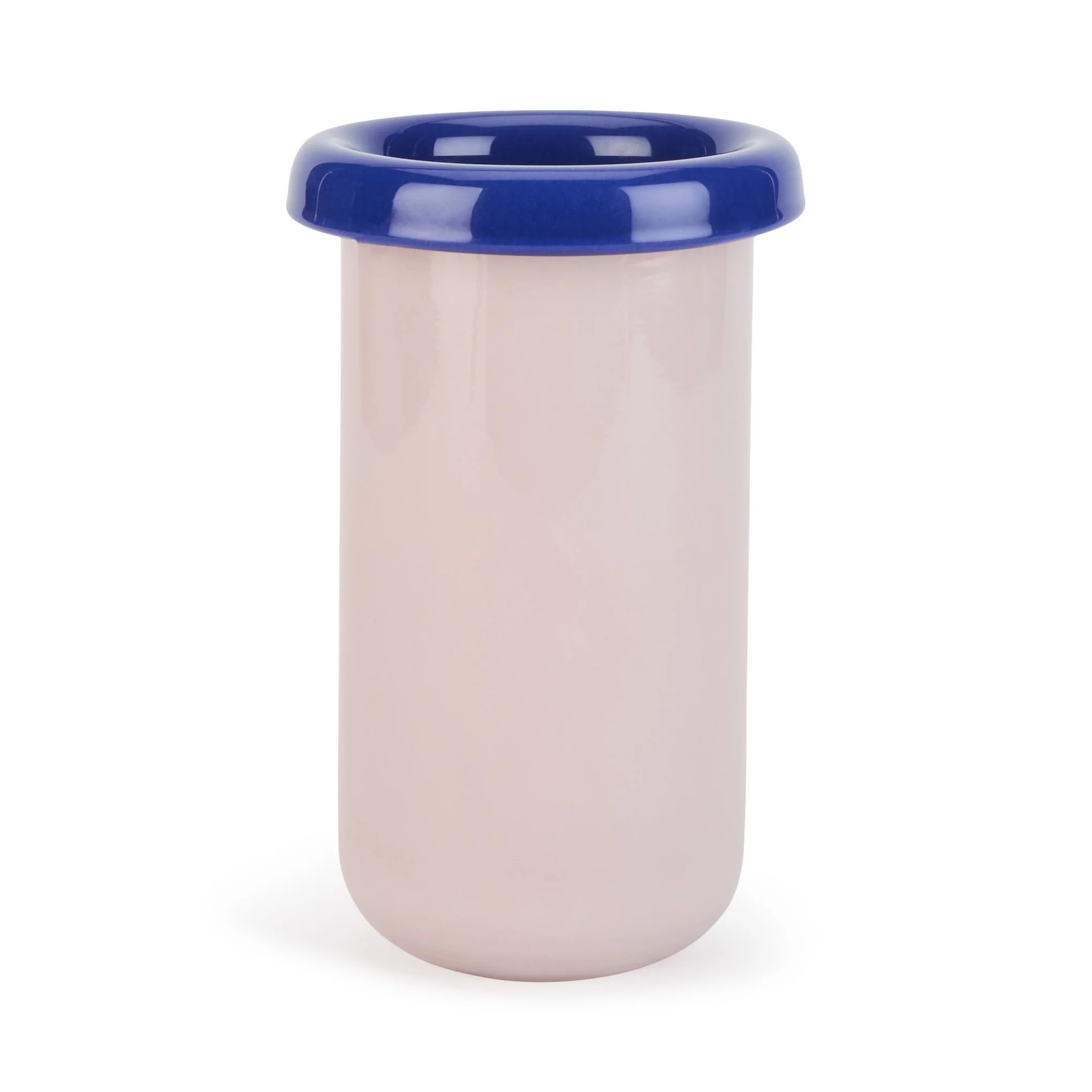 Plegado Glass Vase - Pale Pink/ Cobalt - Image 3