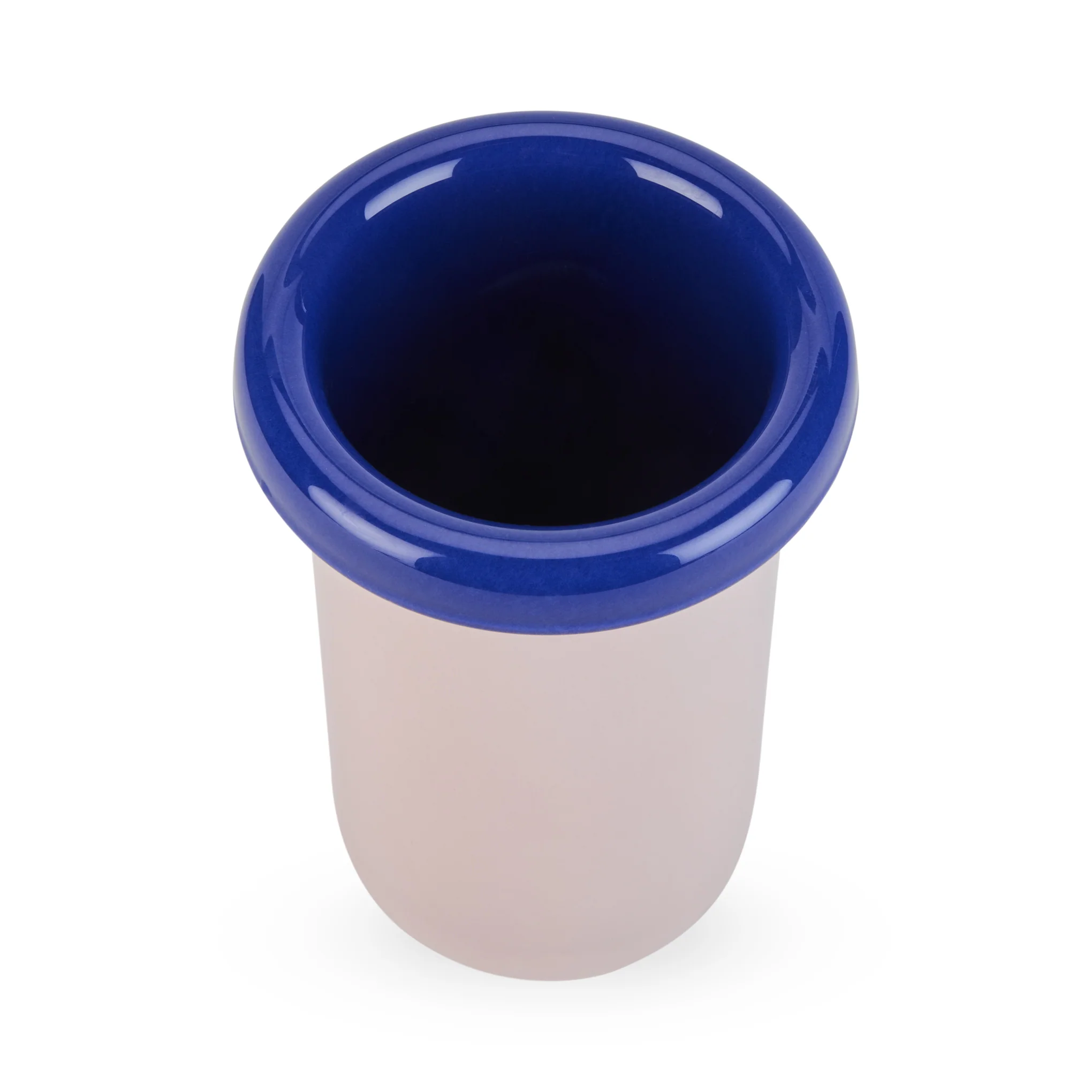 Plegado Glass Vase - Pale Pink/ Cobalt - Image 4