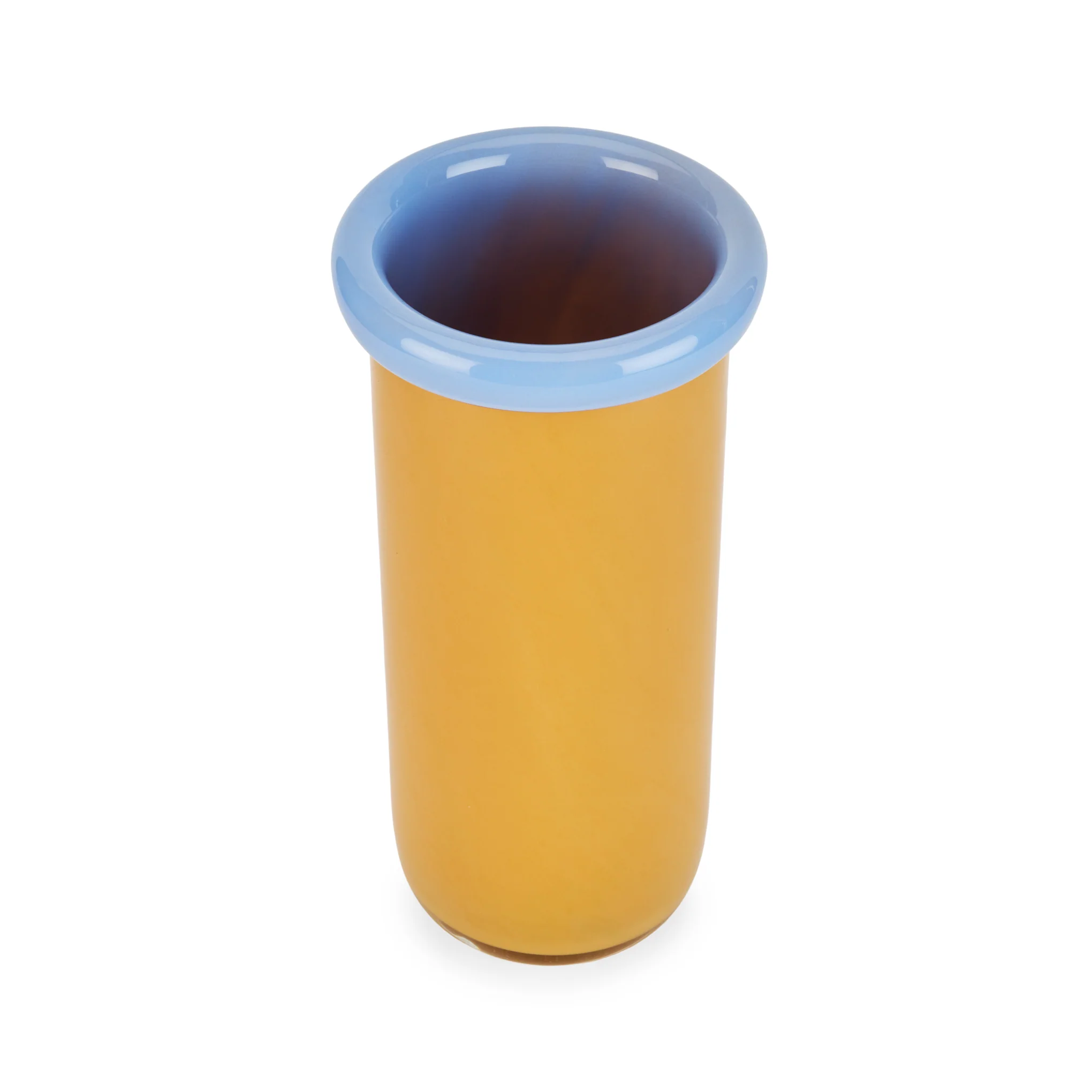 Plegado Glass Vase - Yellow/ Sky Blue - Image 4