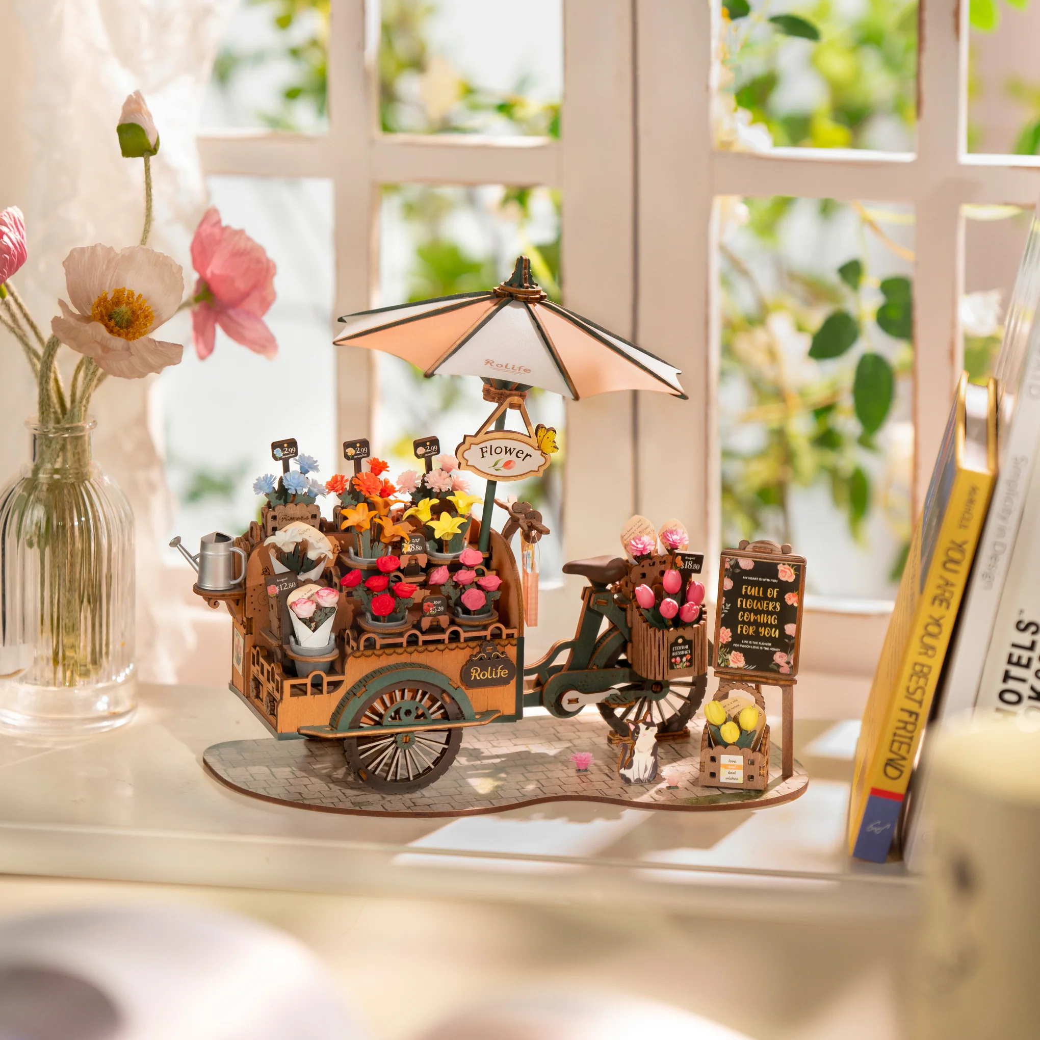 Rolife DIY Blossom Cart 3D Puzzle - Image 2