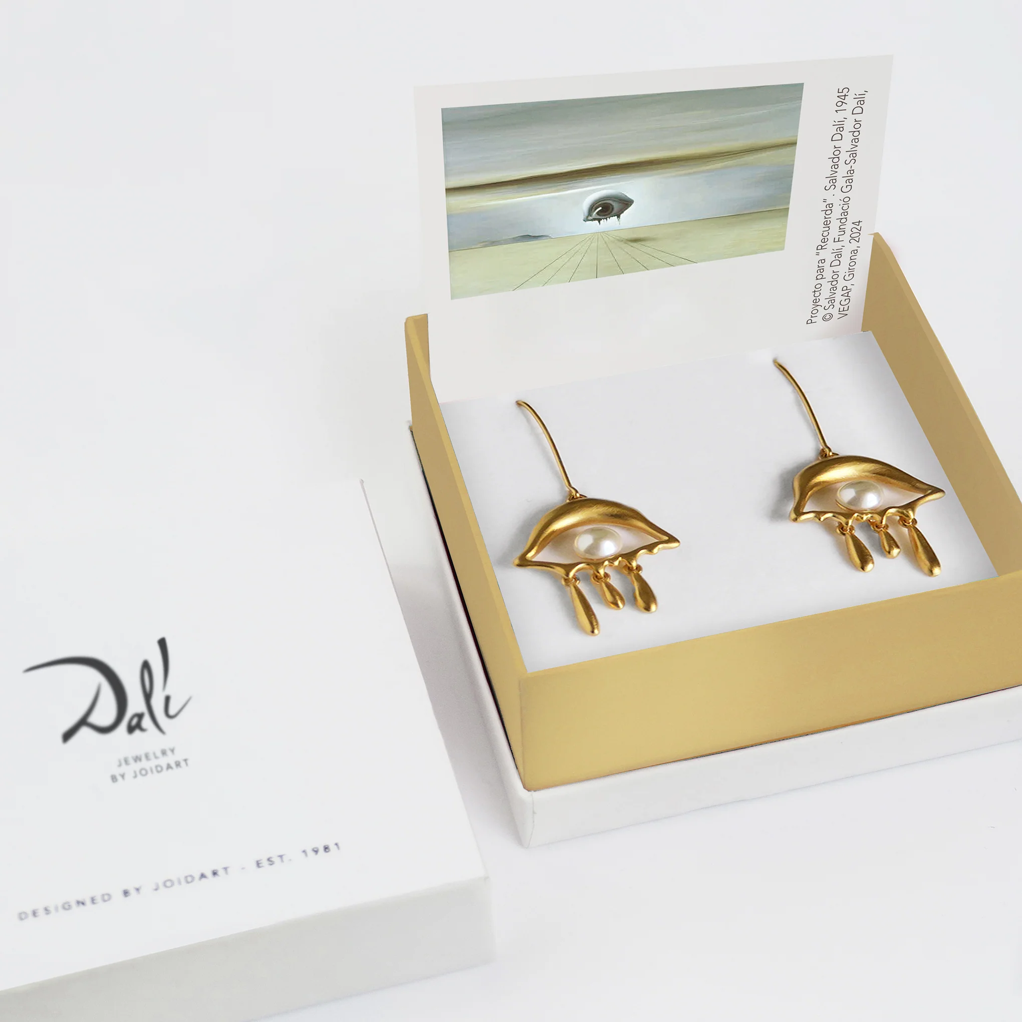 Salvador Dalí Gold-Plated Eye Drop Earrings - Image 4