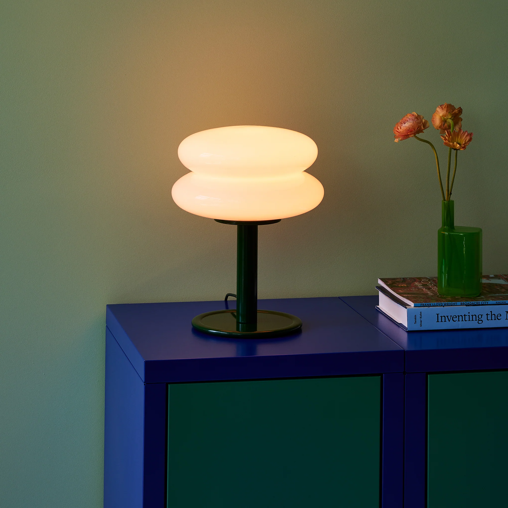 Snowman Table Lamp - Pink/ Green - Image 2