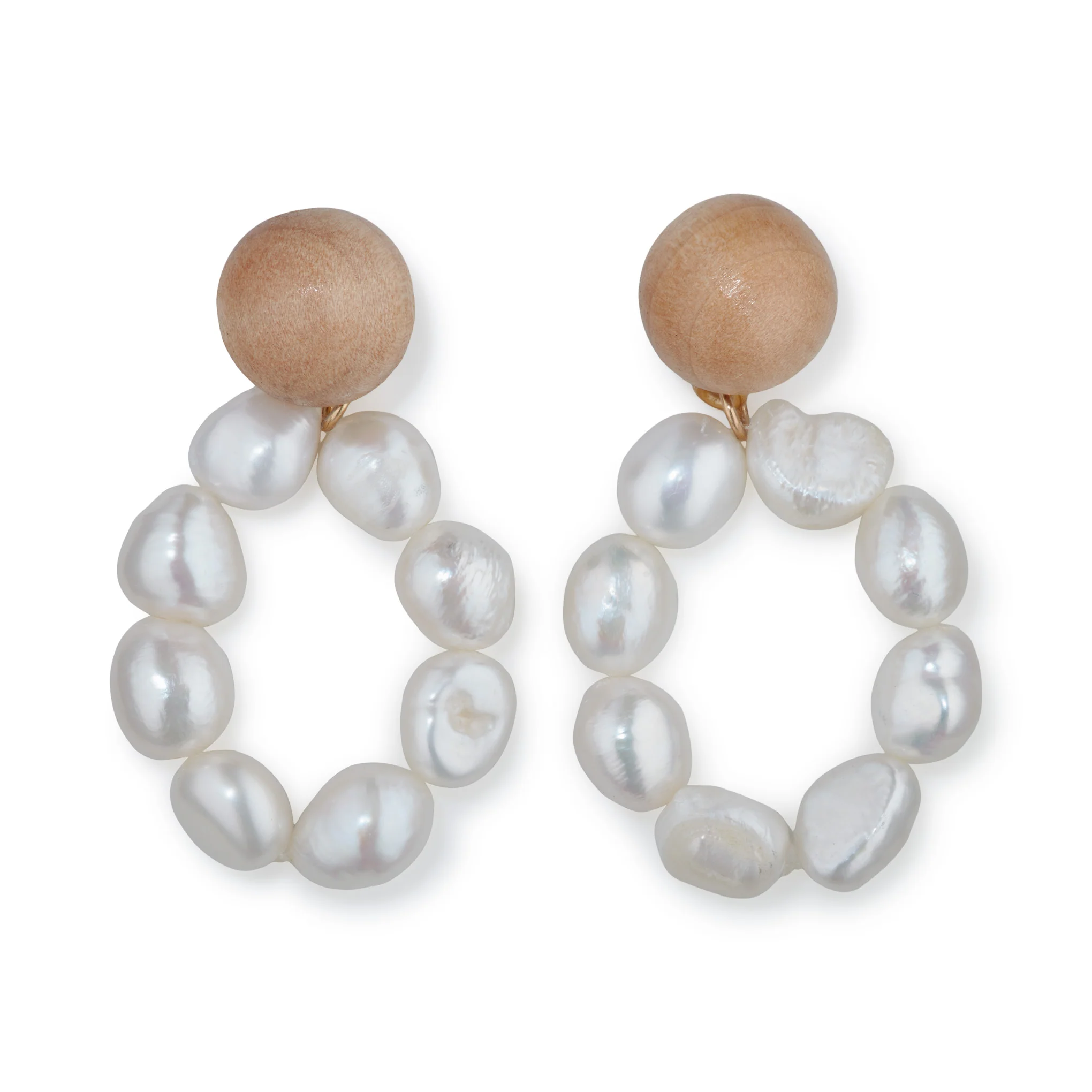Sophie Monet Pearl Moon Earrings