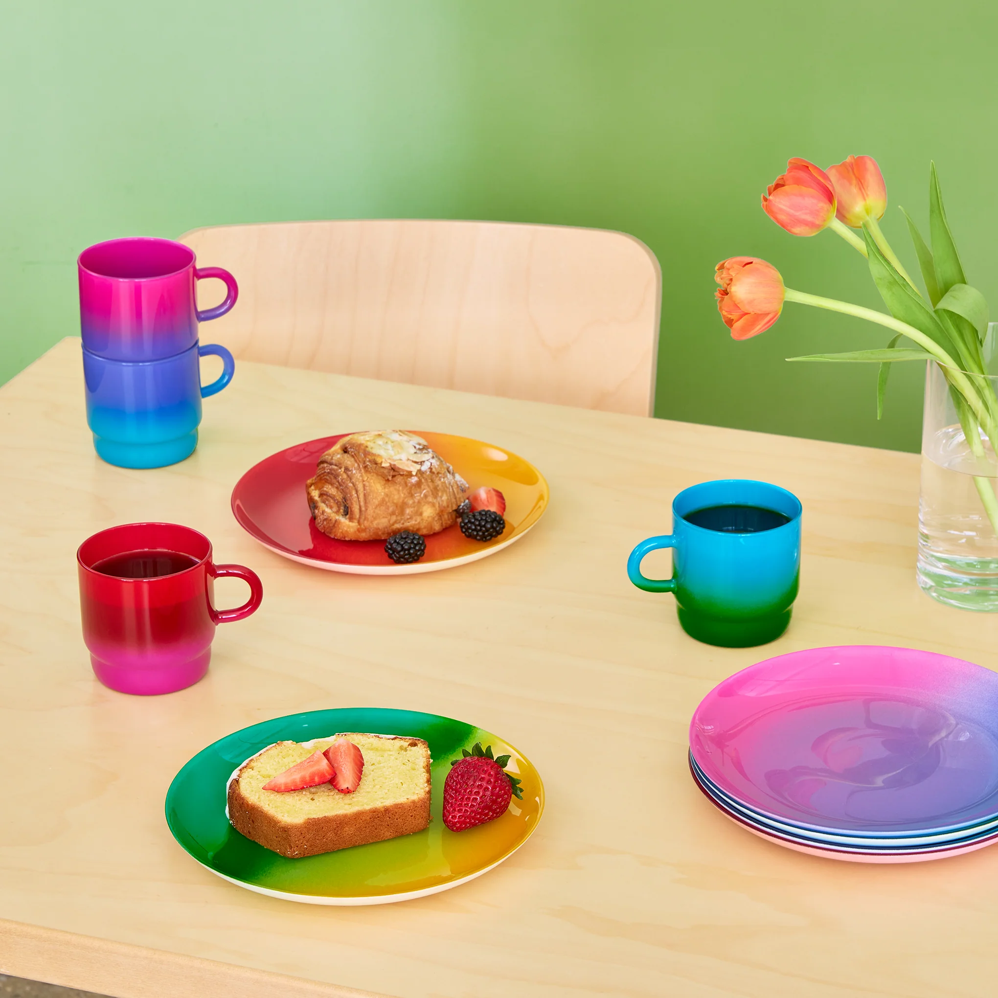 Spectrum Dinnerware - Dessert Plates S/6 - Image 6