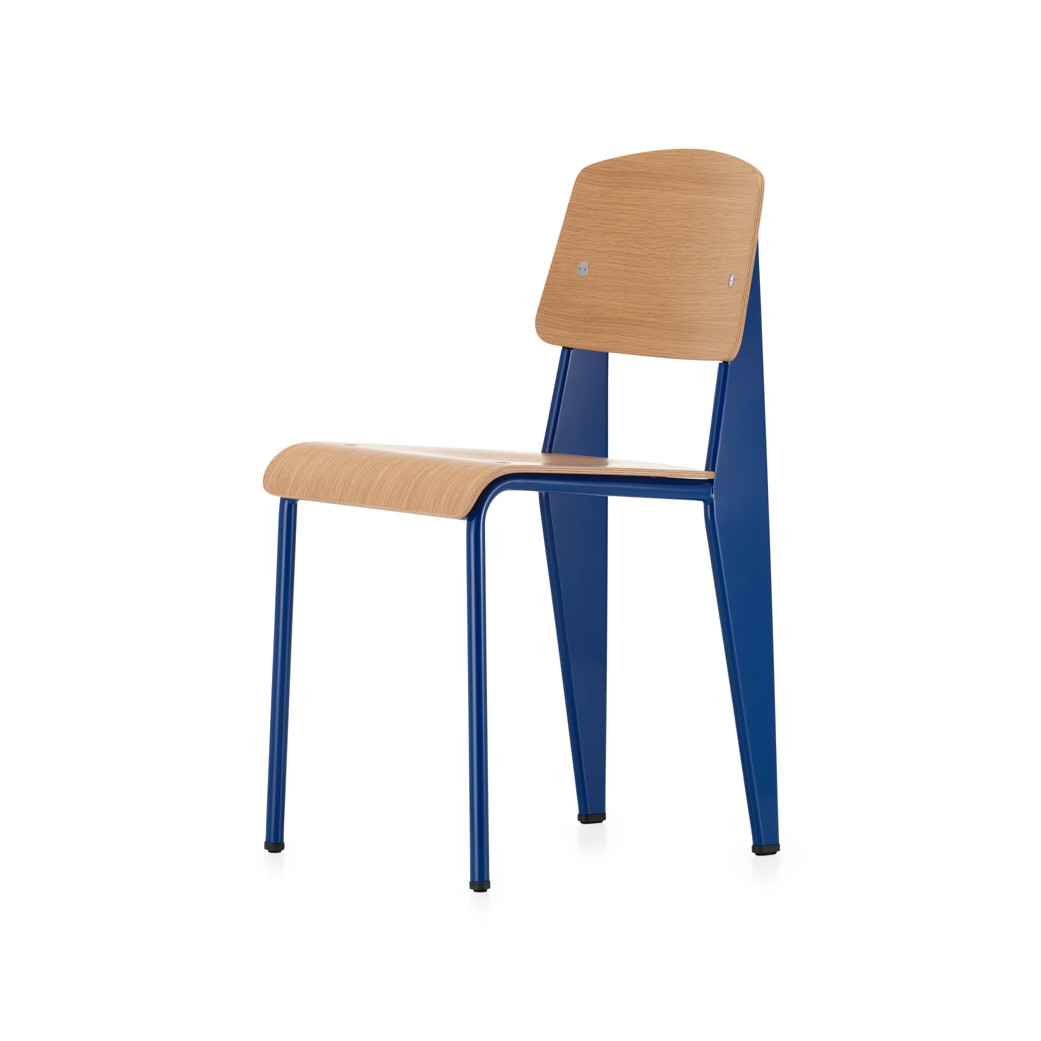Standard Chair  Black - Oak/ Prouve Blue Marcoule