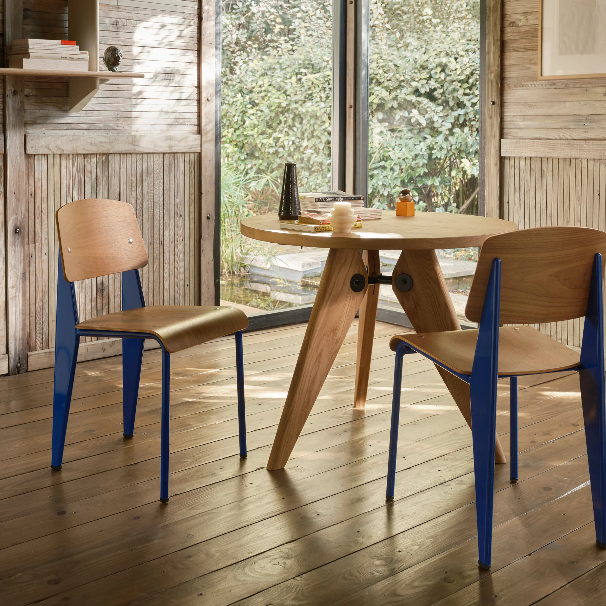 Standard Chair  Black - Oak/ Prouve Blue Marcoule - Image 5