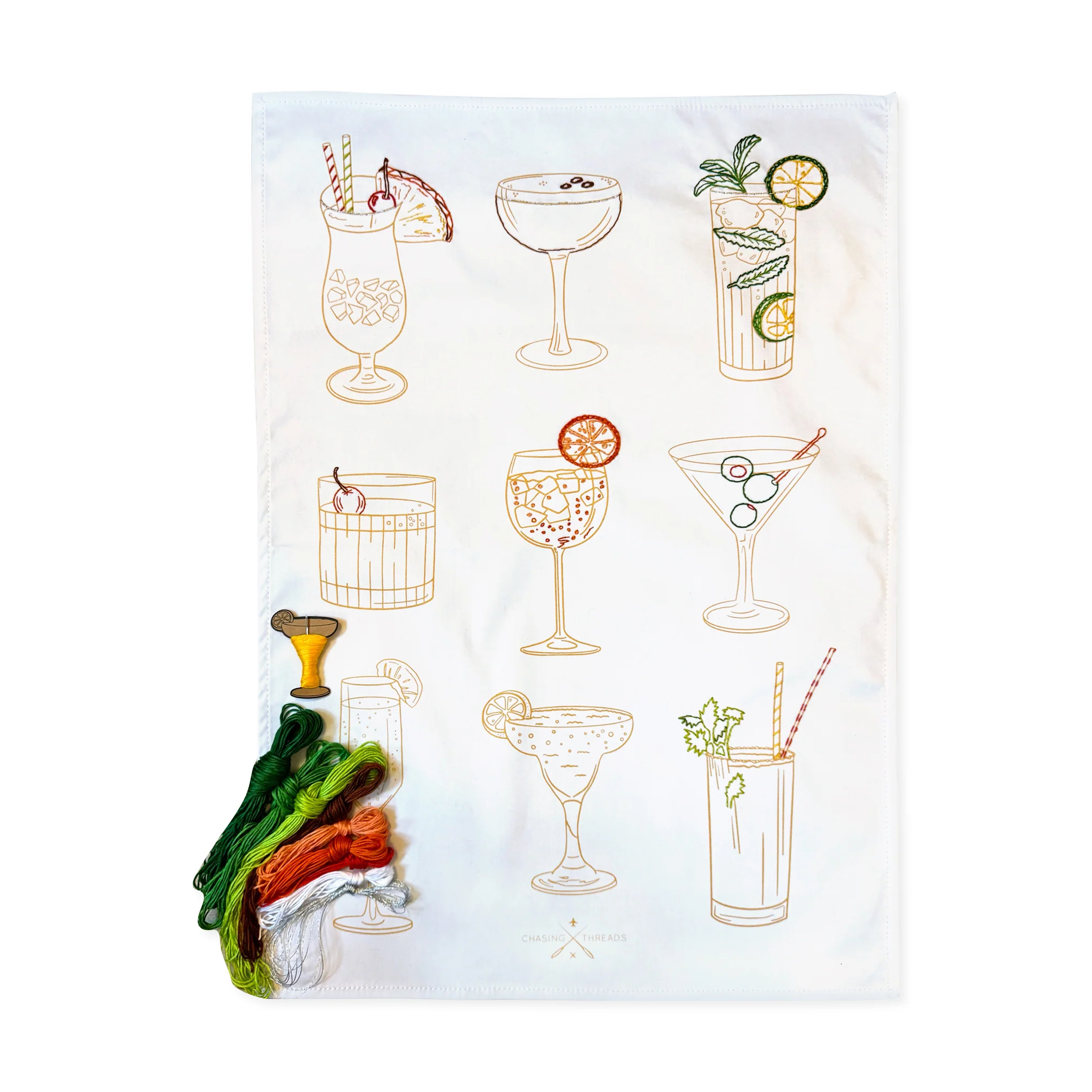 Stitch Your Own Cocktail Tea Towel