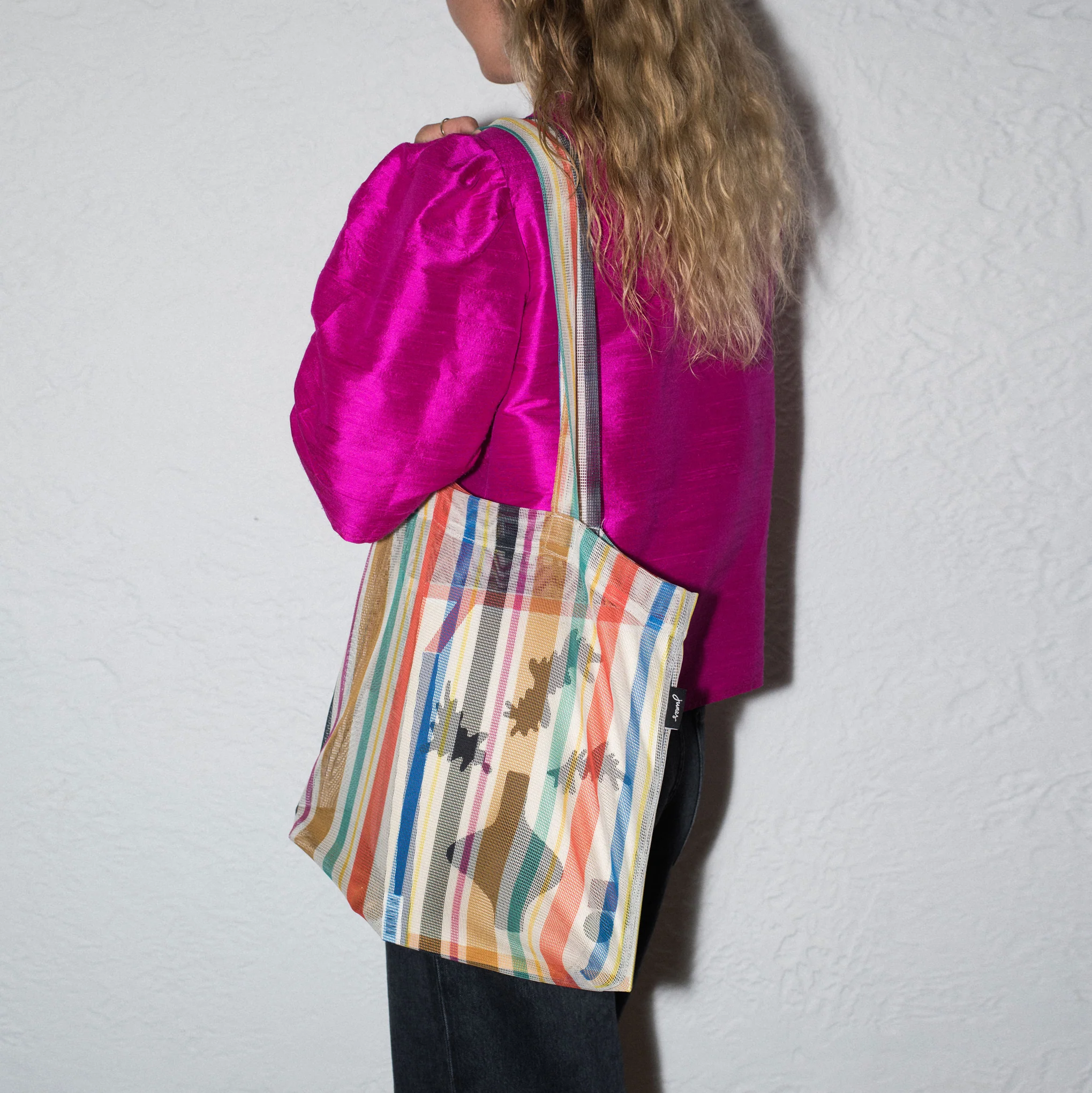 Striped Market Tote Bag - Image 2