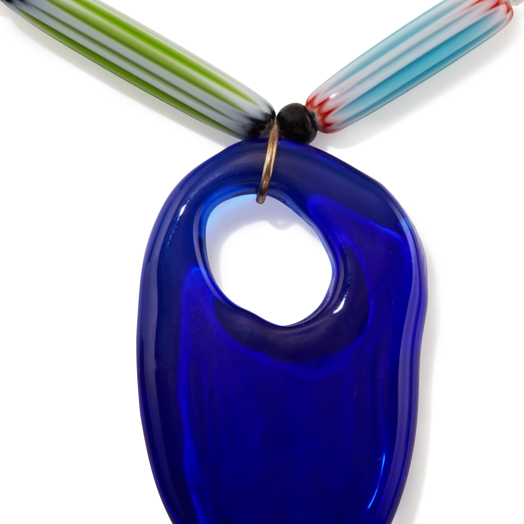 Suplais Recycled Glass Long Beaded Pendant Necklace - Image 3
